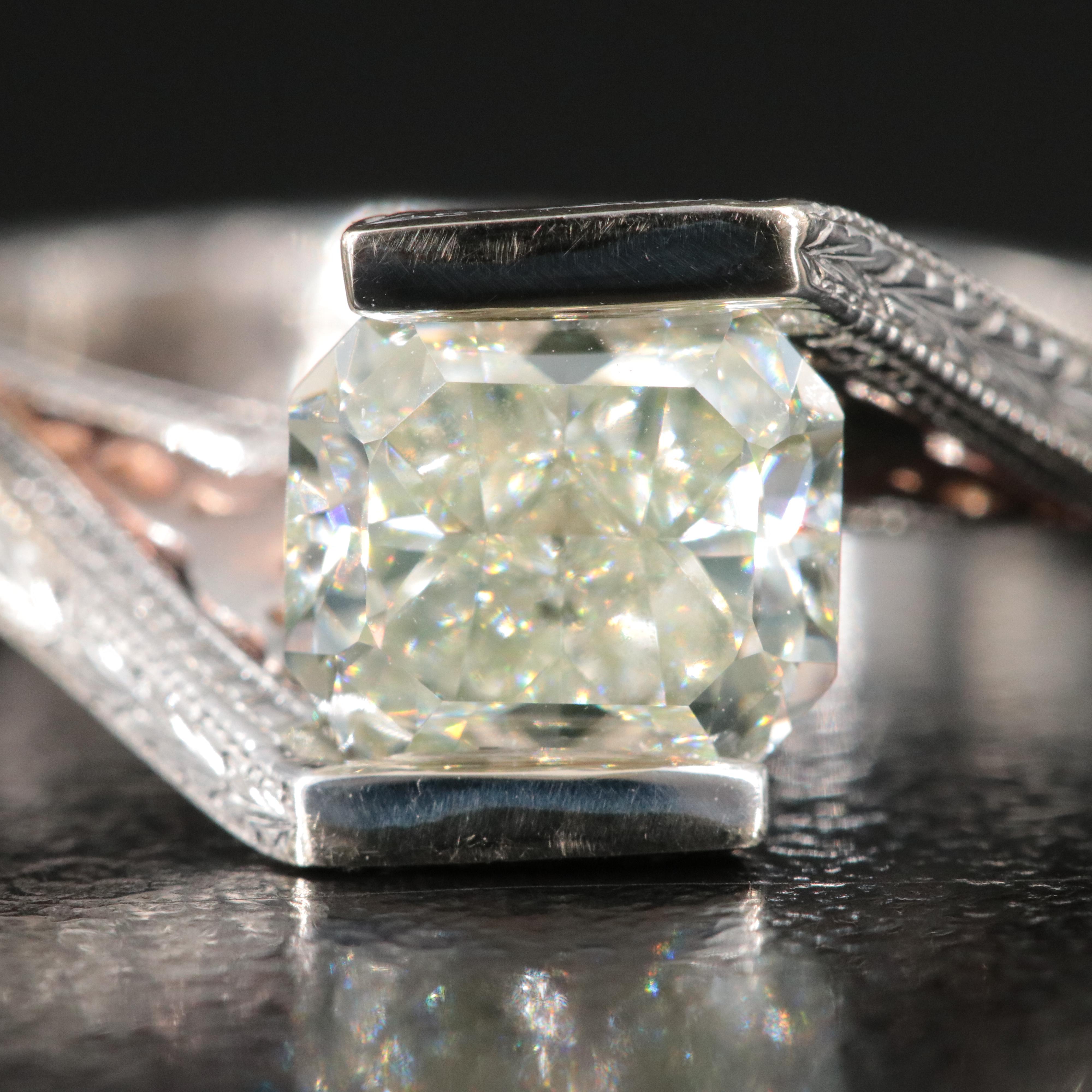 14K 1.65 CT Internally Flawless Colored Diamond Ring with GIA Report