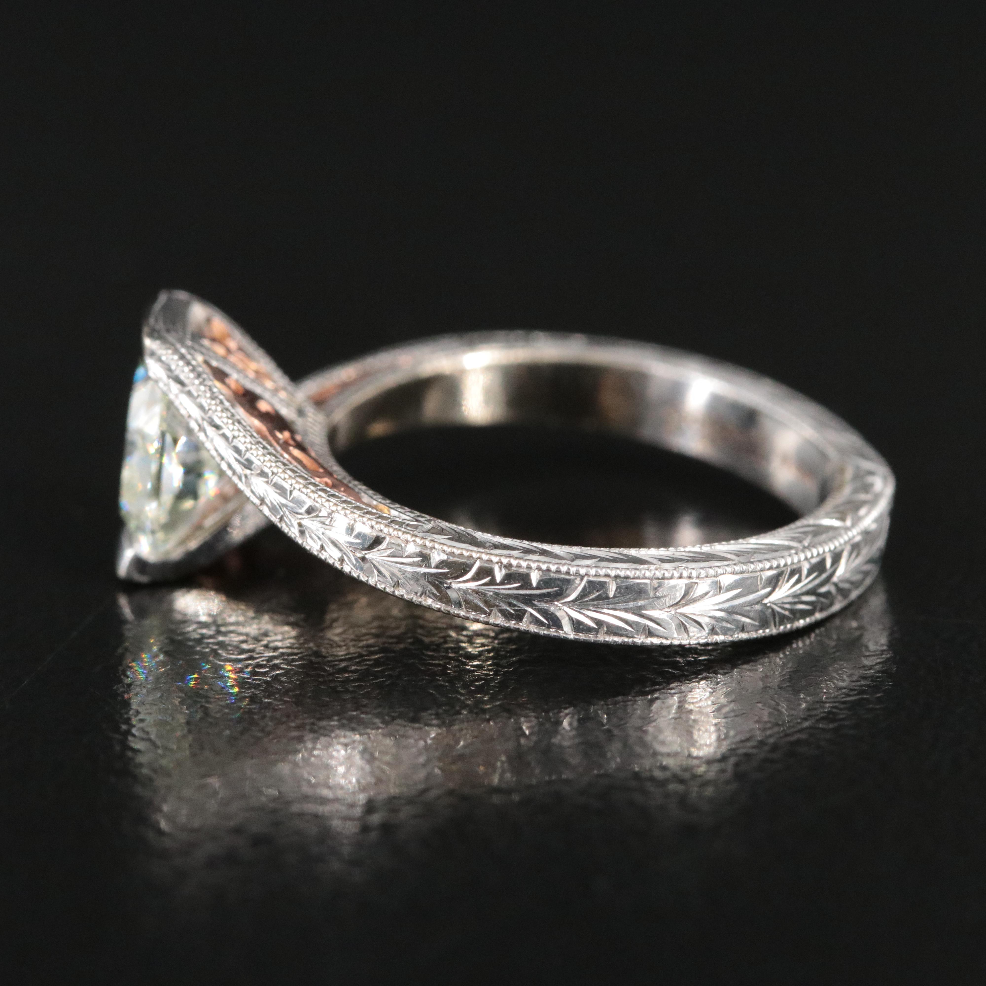 14K 1.65 CT Internally Flawless Colored Diamond Ring with GIA Report