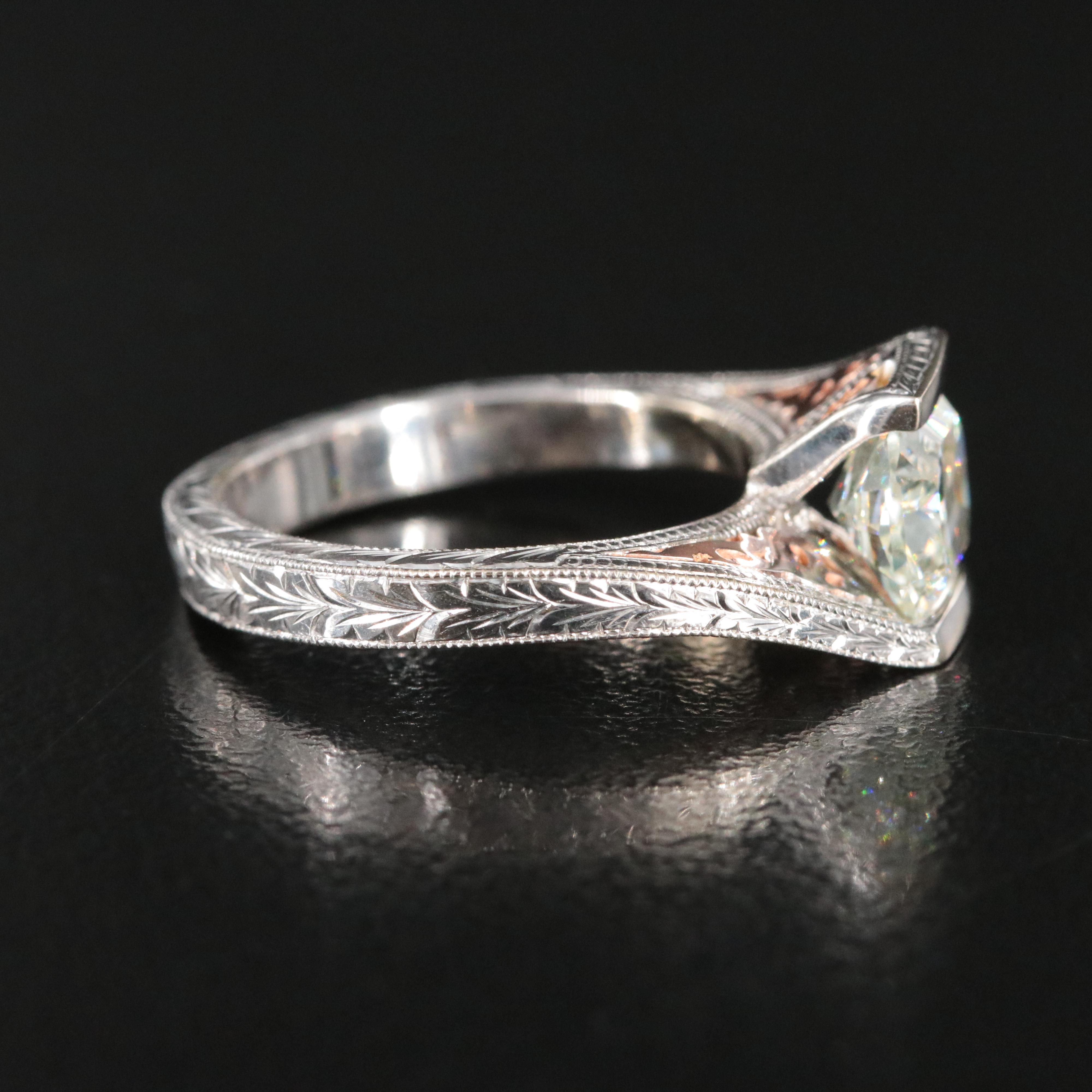 14K 1.65 CT Internally Flawless Colored Diamond Ring with GIA Report