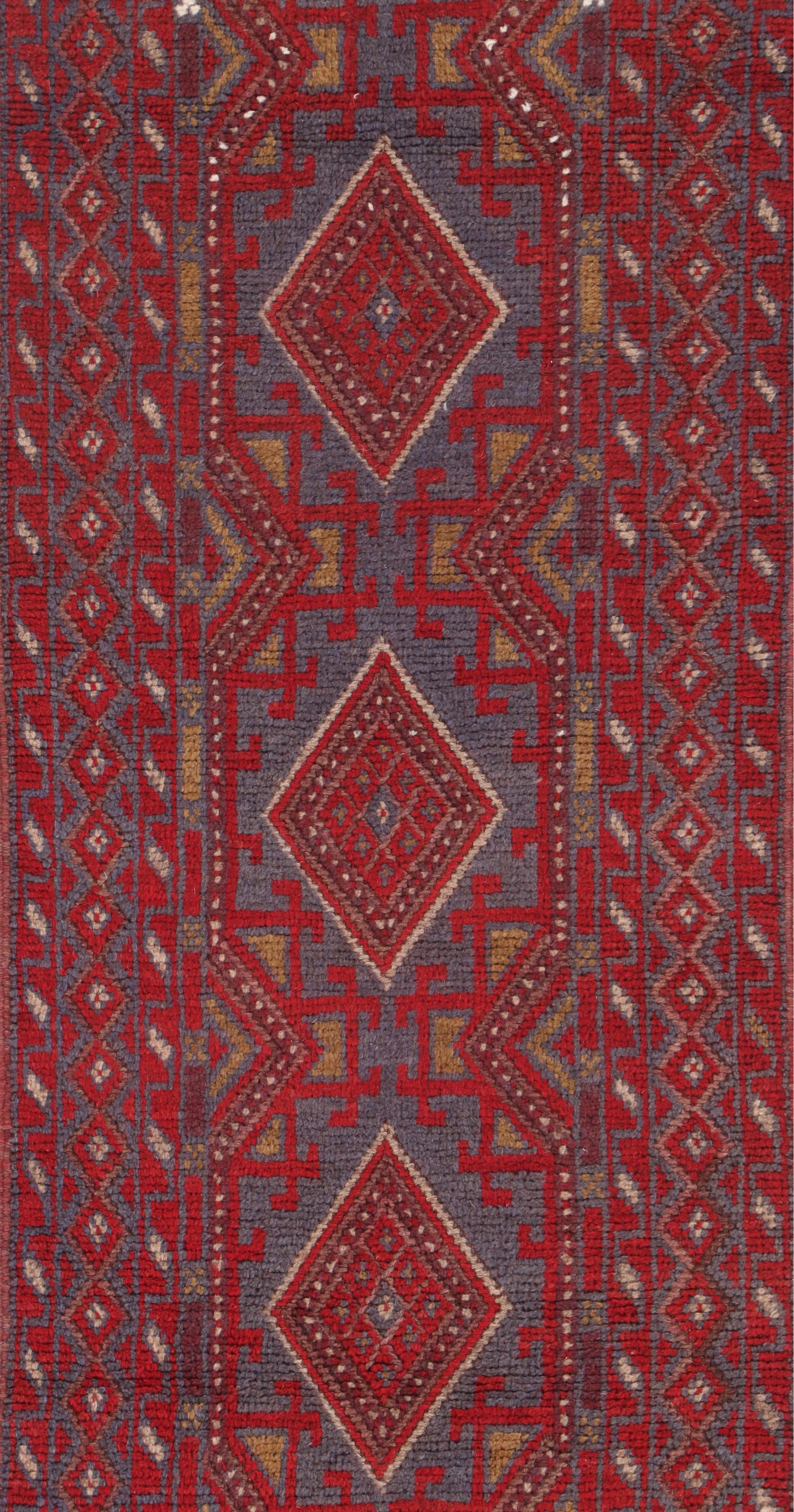 2' x 8'1 Handwoven Afghan Mashwani Carpet Runner