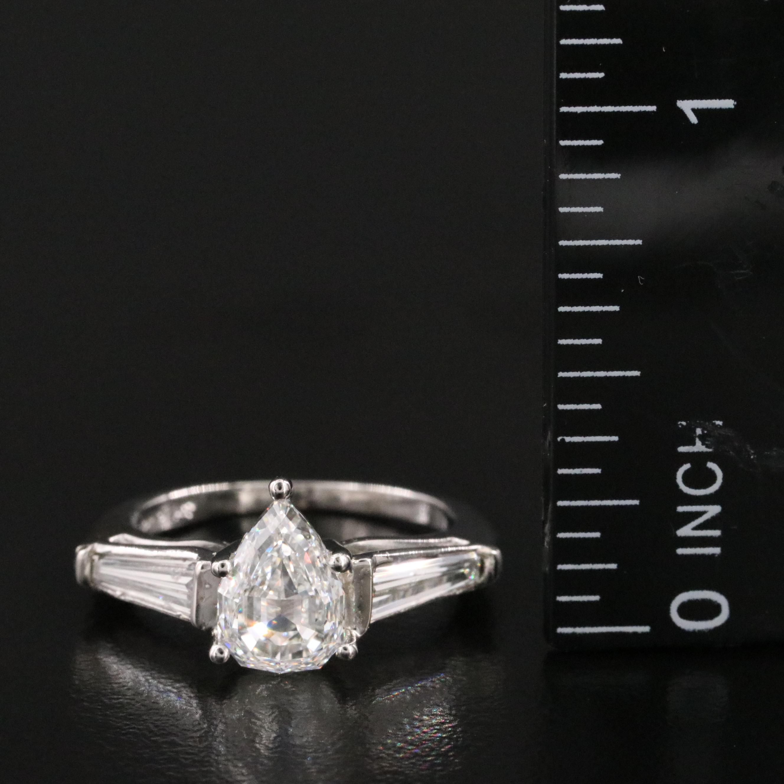 Platinum 1.97 CTW Diamond Ring with GIA Report