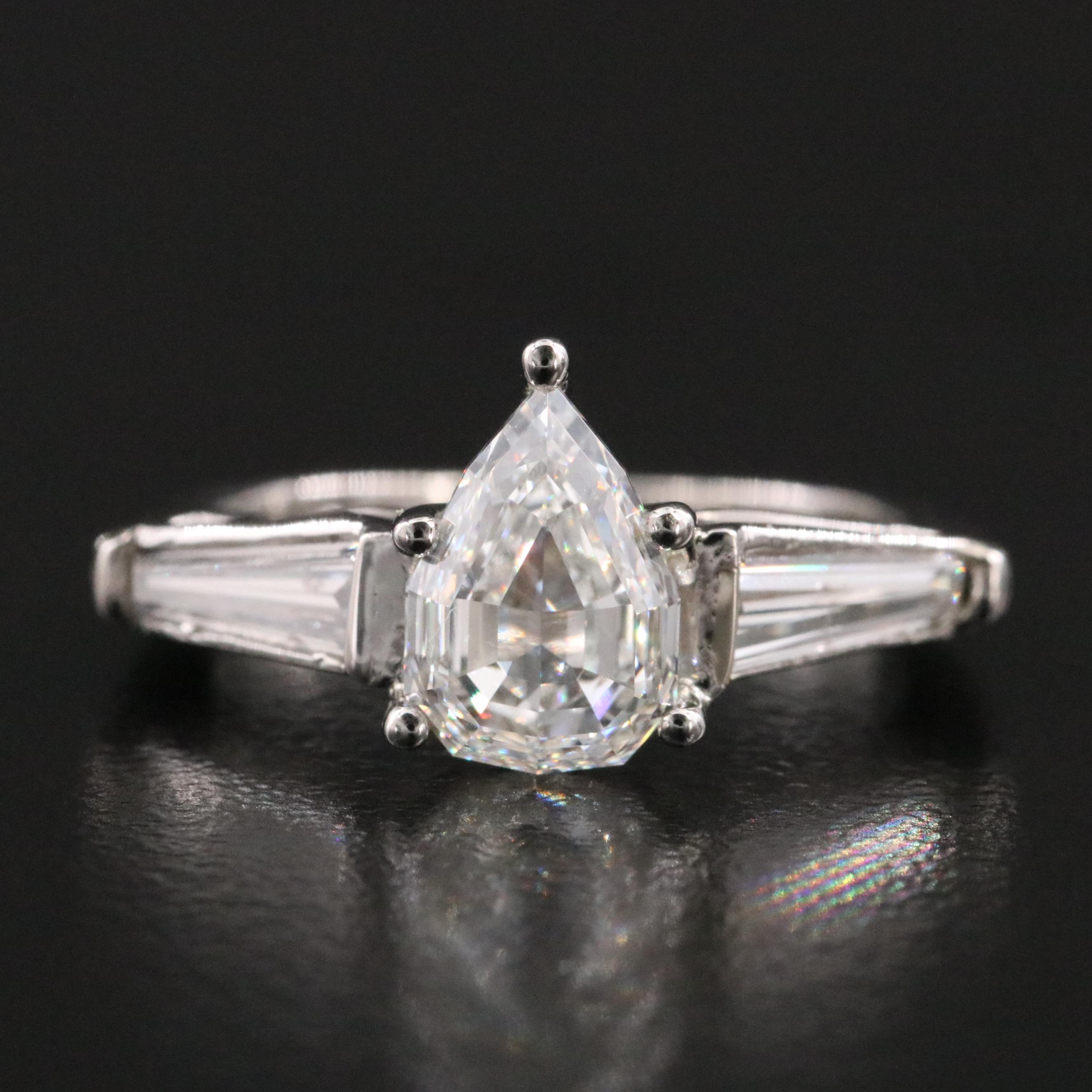 Platinum 1.97 CTW Diamond Ring with GIA Report
