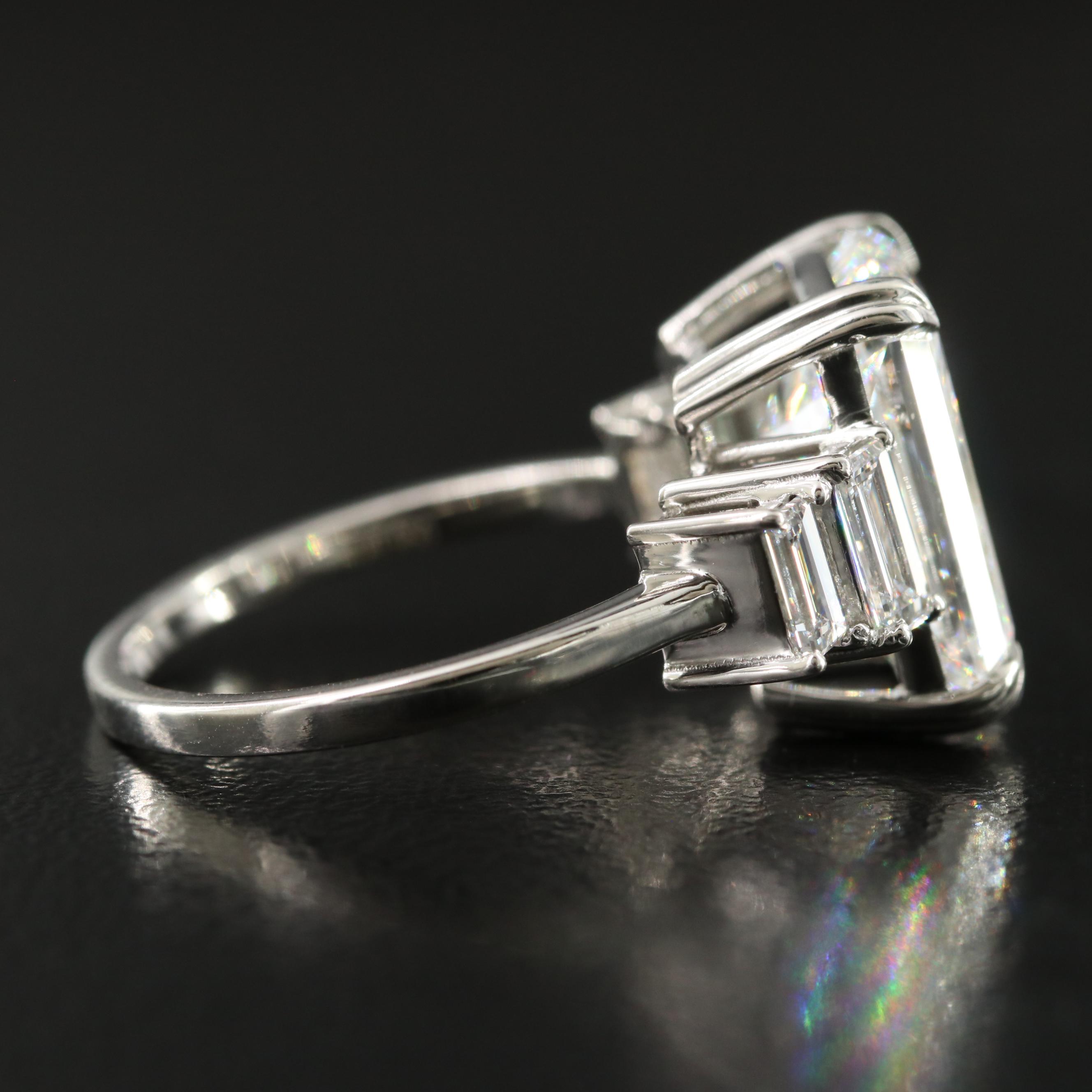 Platinum 6.75 CTW Lab Grown Diamond Ring with IGI Report