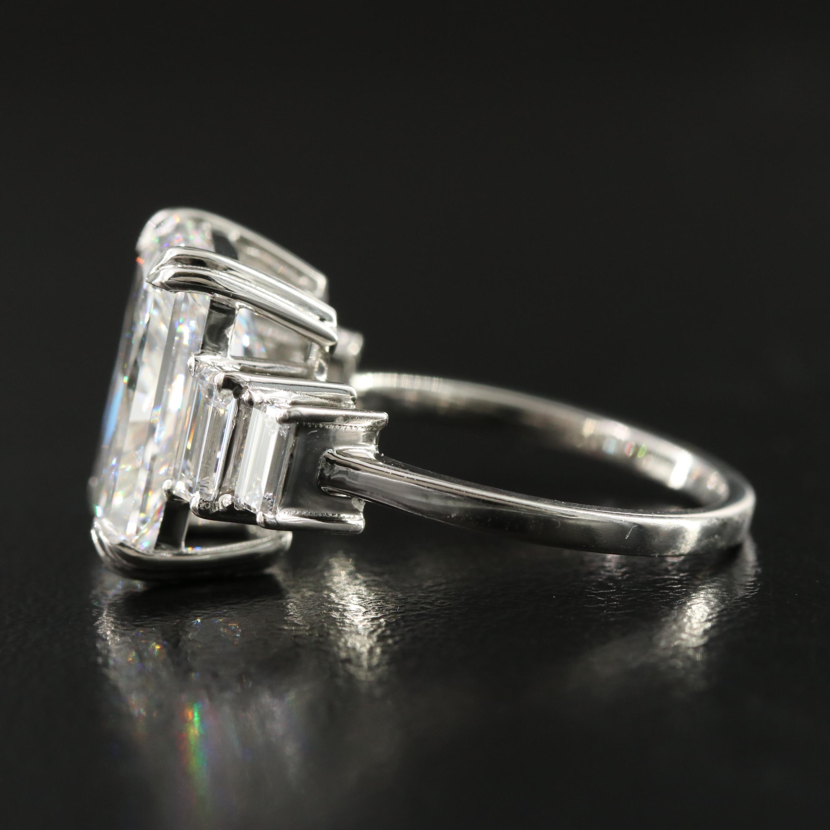 Platinum 6.75 CTW Lab Grown Diamond Ring with IGI Report