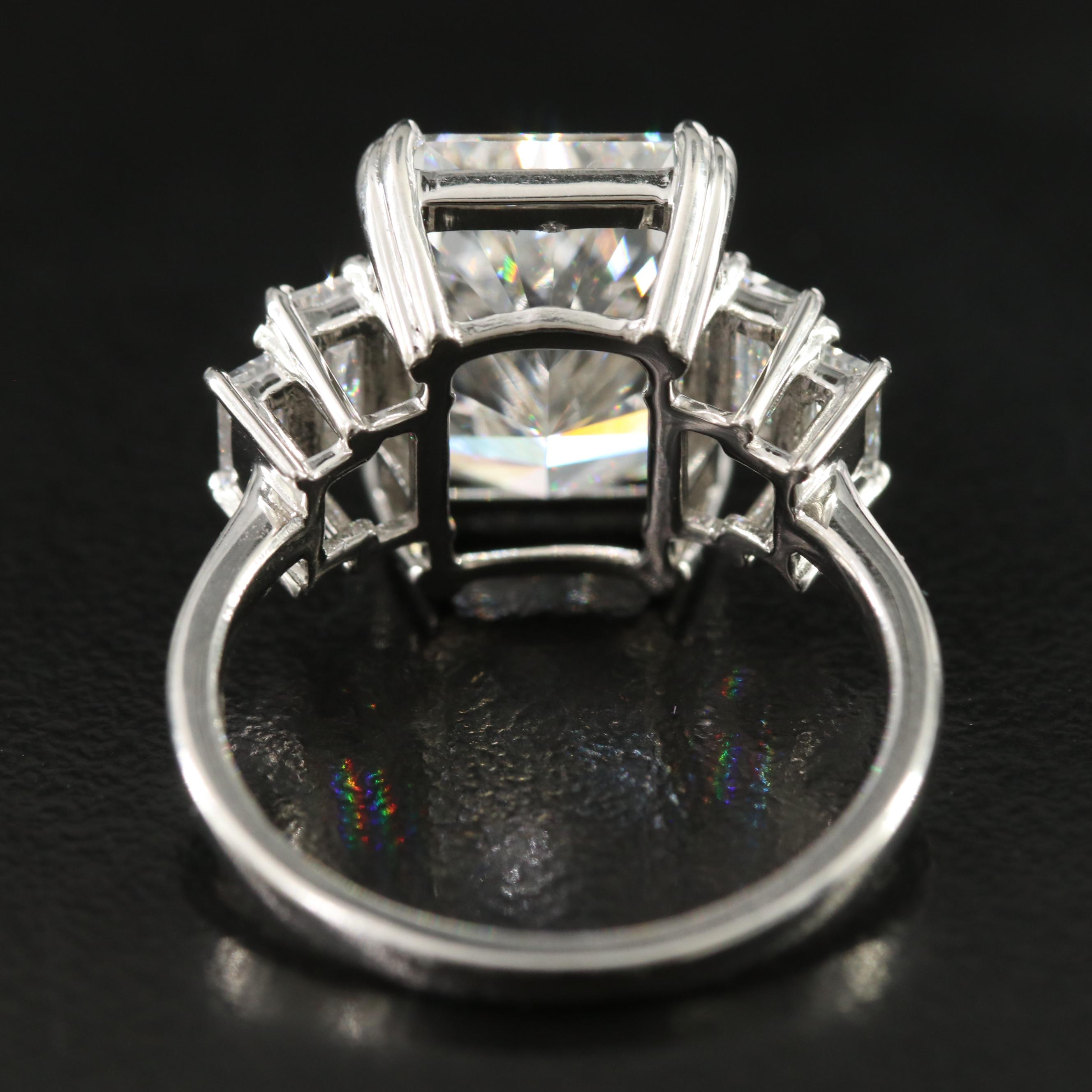 Platinum 6.75 CTW Lab Grown Diamond Ring with IGI Report