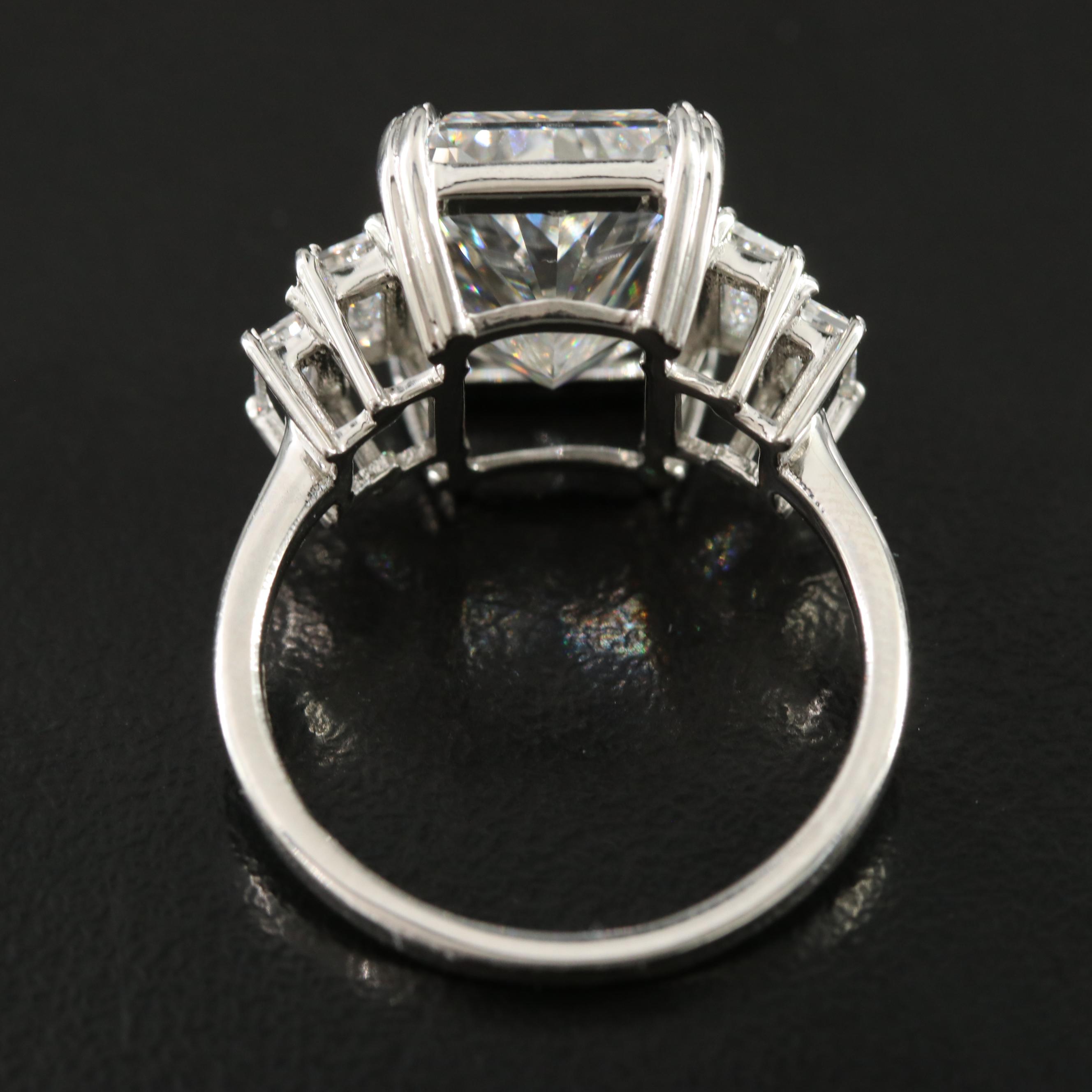 Platinum 6.75 CTW Lab Grown Diamond Ring with IGI Report