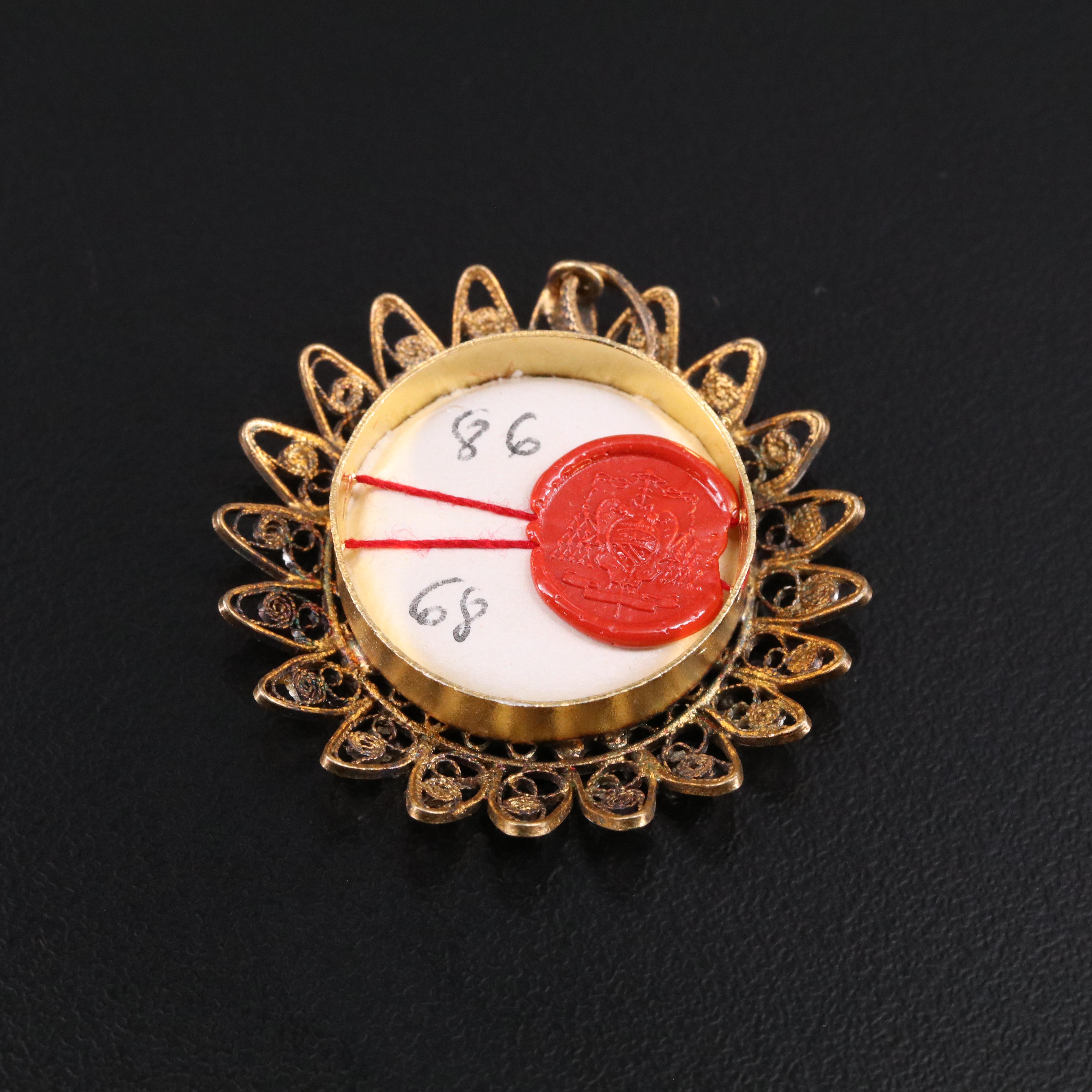 Relic of Saint John Eudes in Reliquary with Seal