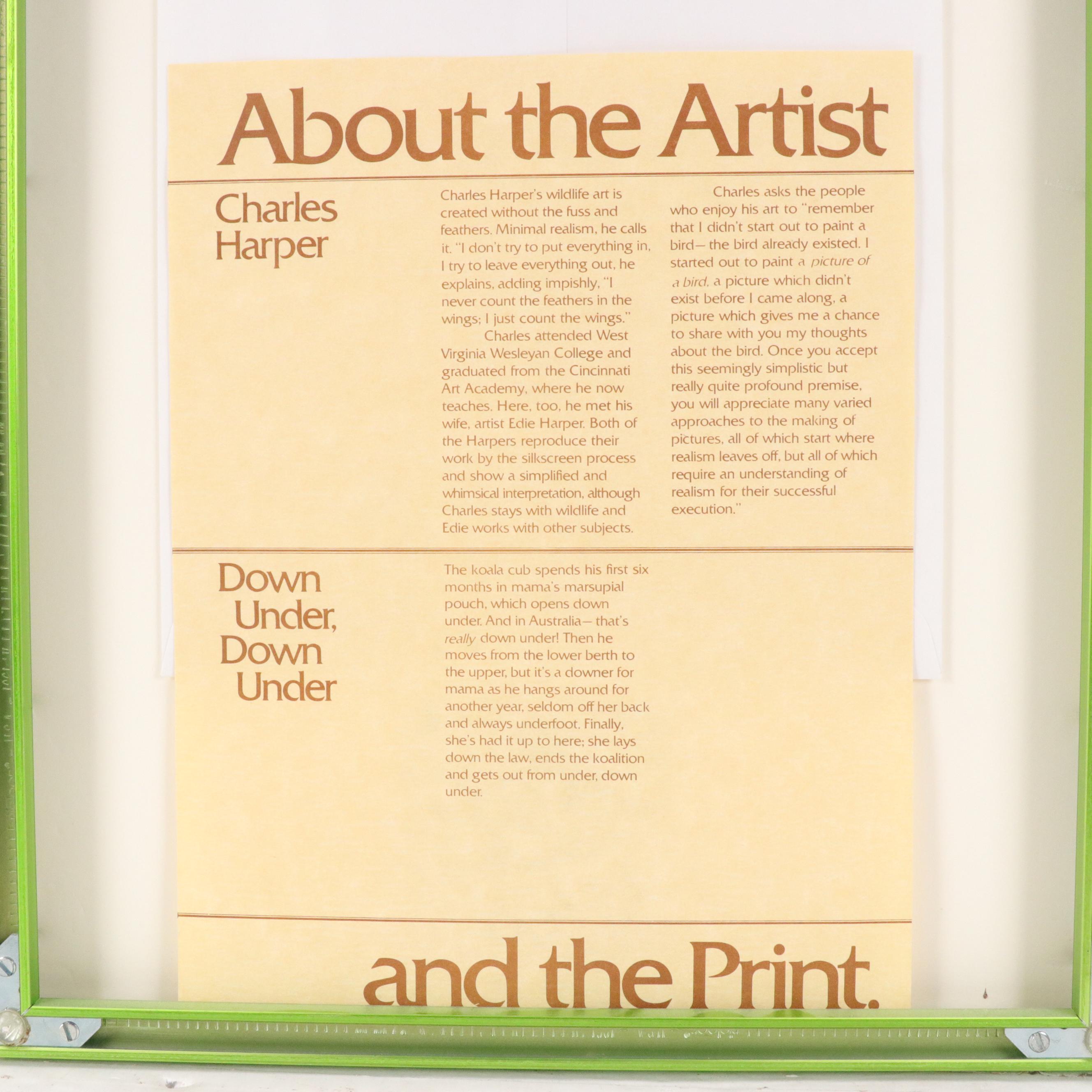 Charley Harper Serigraph "Down Under Down Under"