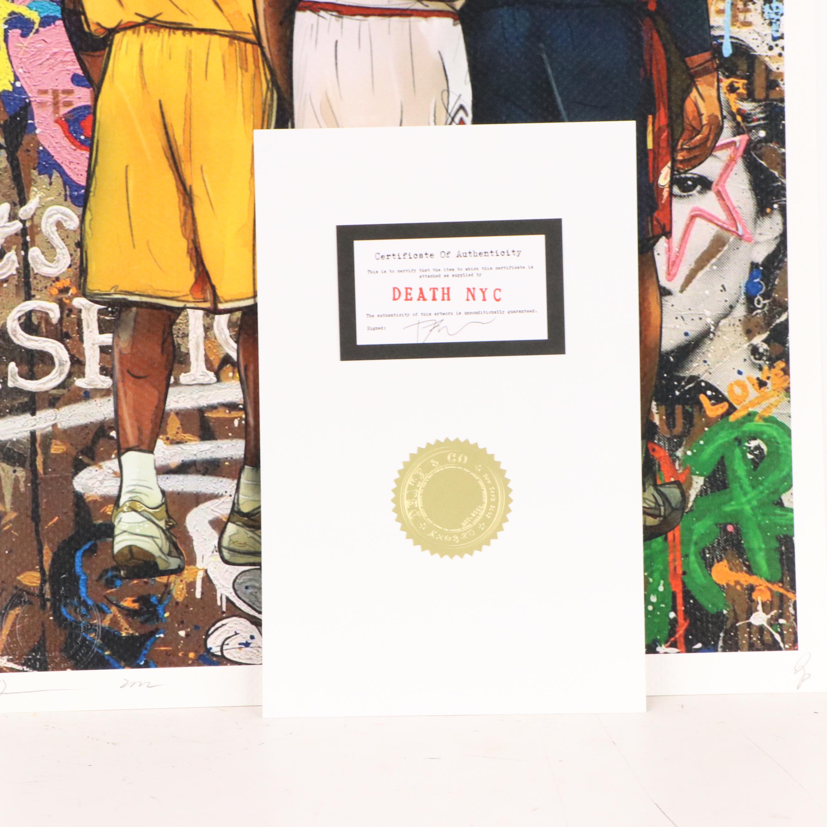 Death NYC Pop Art Graphic Print Featuring NBA Players x Pop Culture Icons, 2022