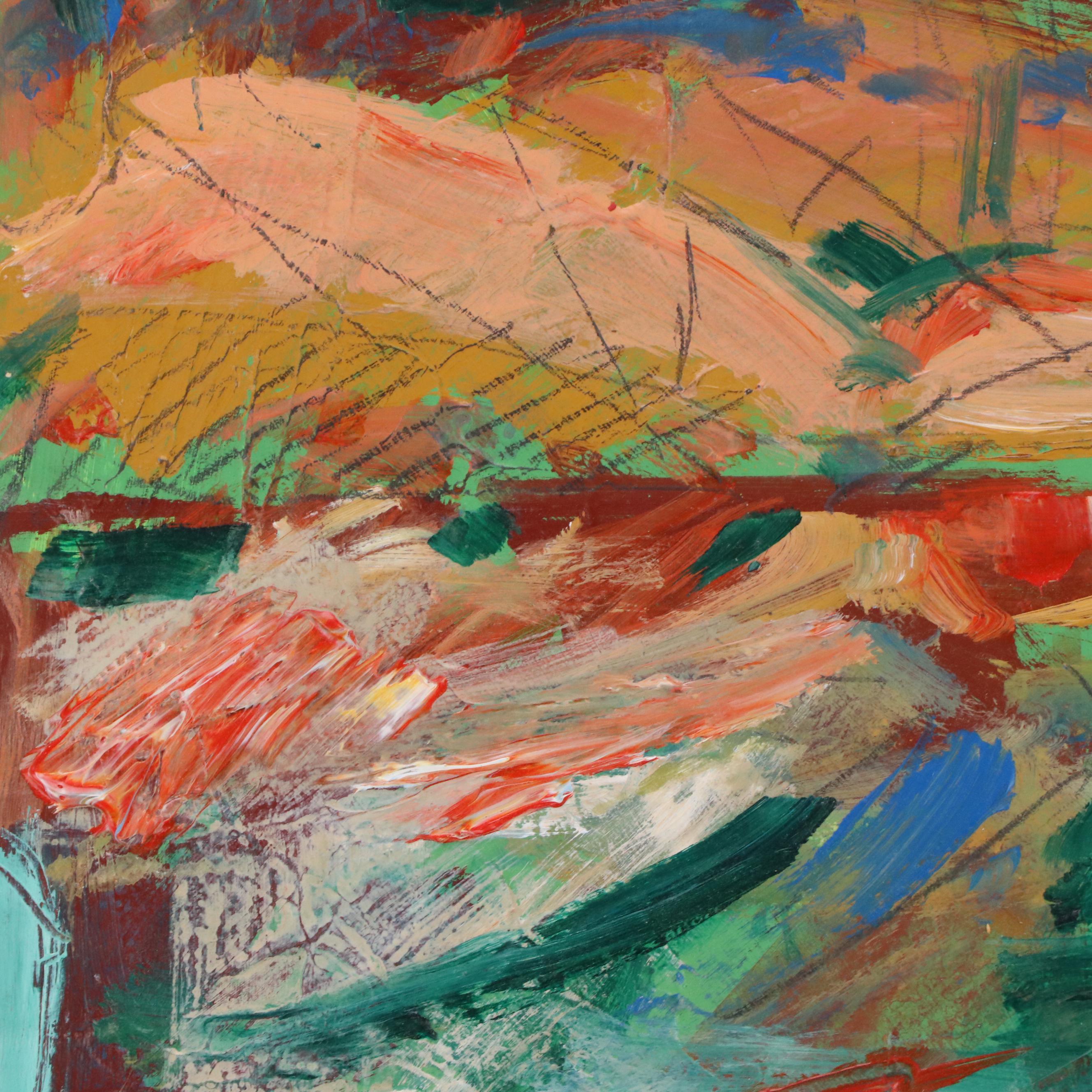 Jack Meanwell Abstract Modern Oil Painting, 1993