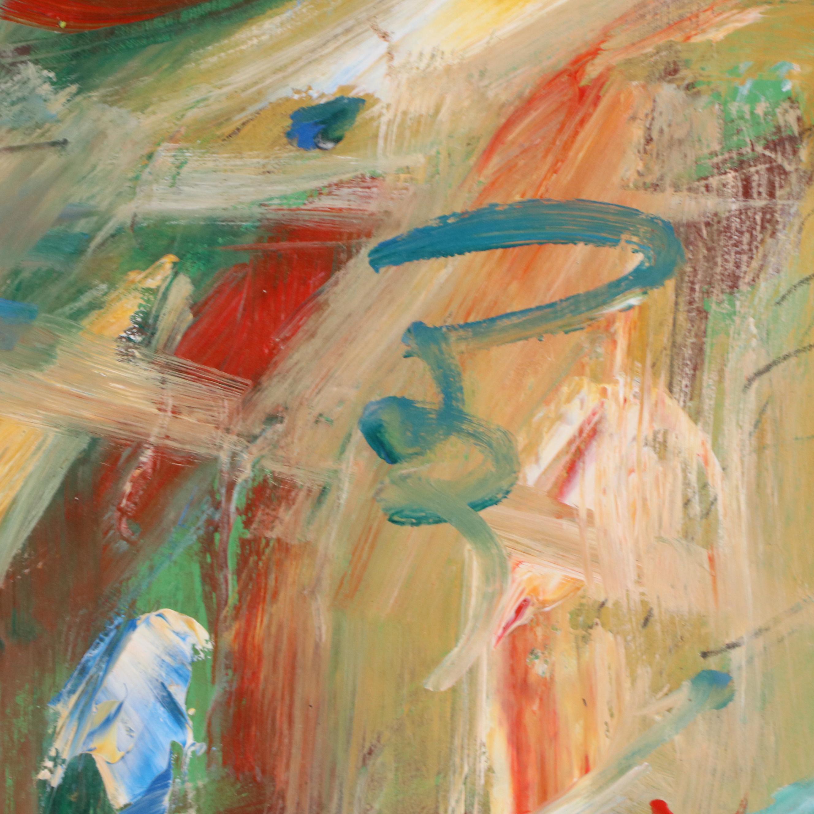 Jack Meanwell Abstract Modern Oil Painting, 1993