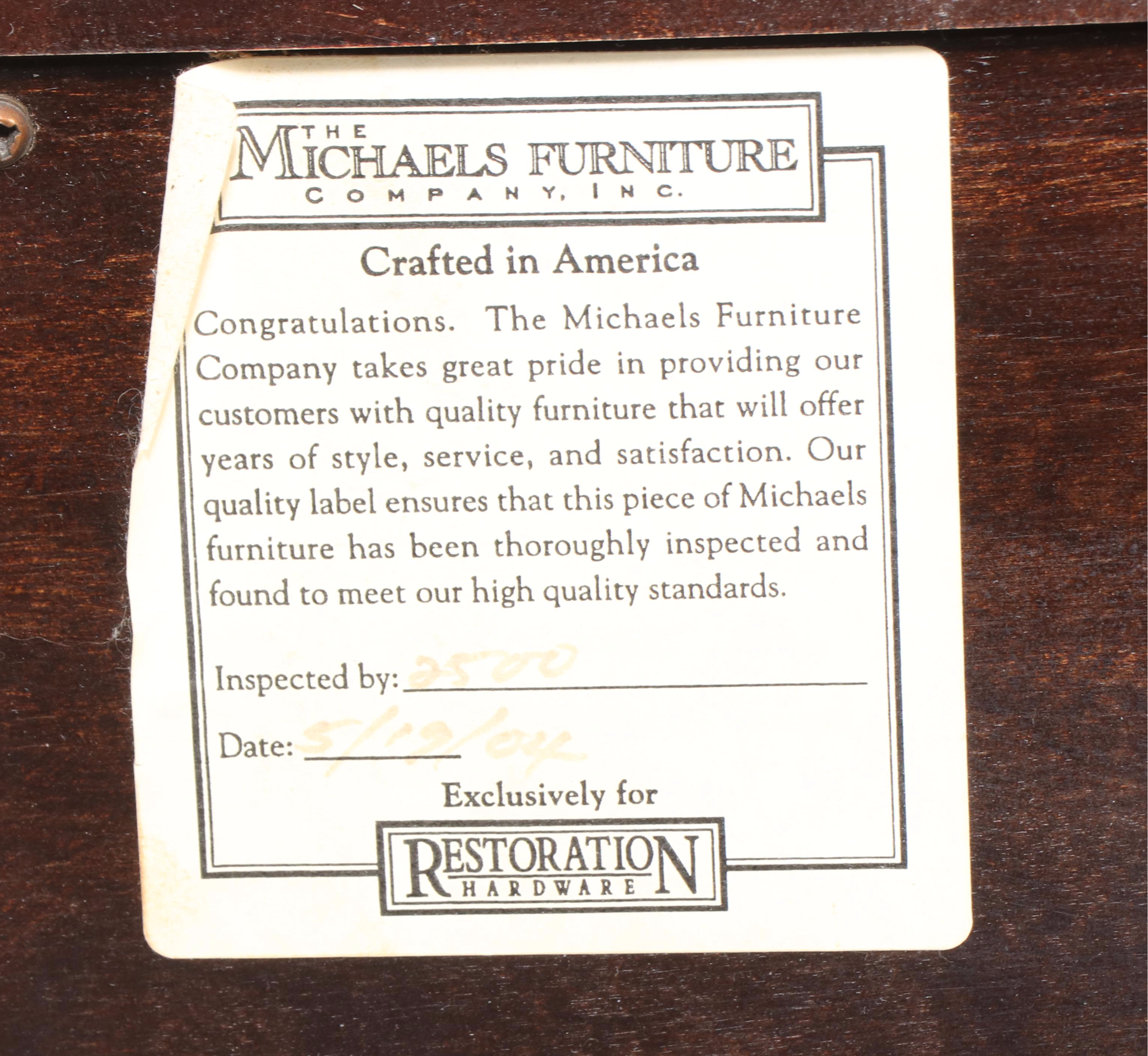 Michaels Furniture Co. for Restoration Hardware Nightstand and Chest