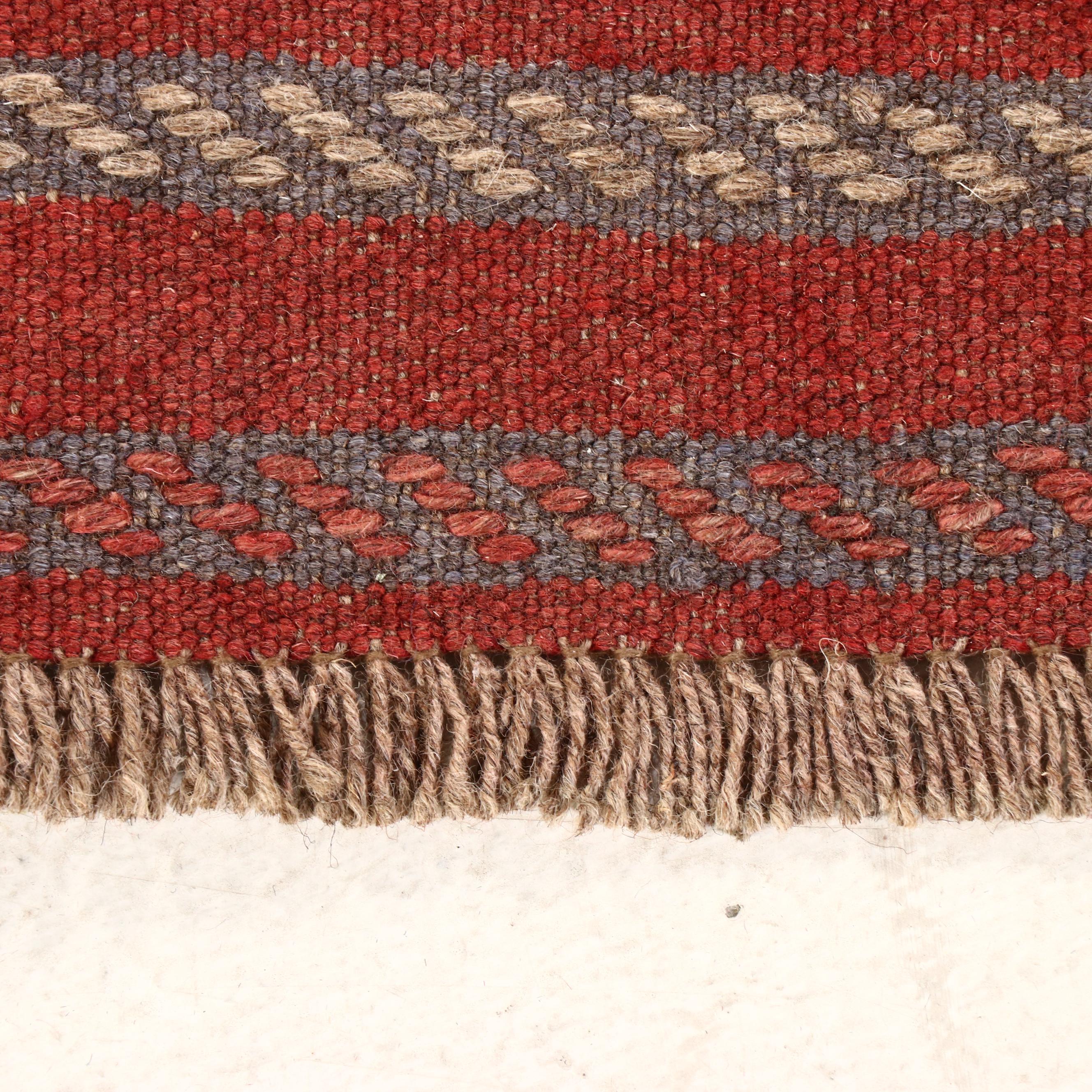 1'10 x 7'7 Handwoven Afghan Mashwani Carpet Runner