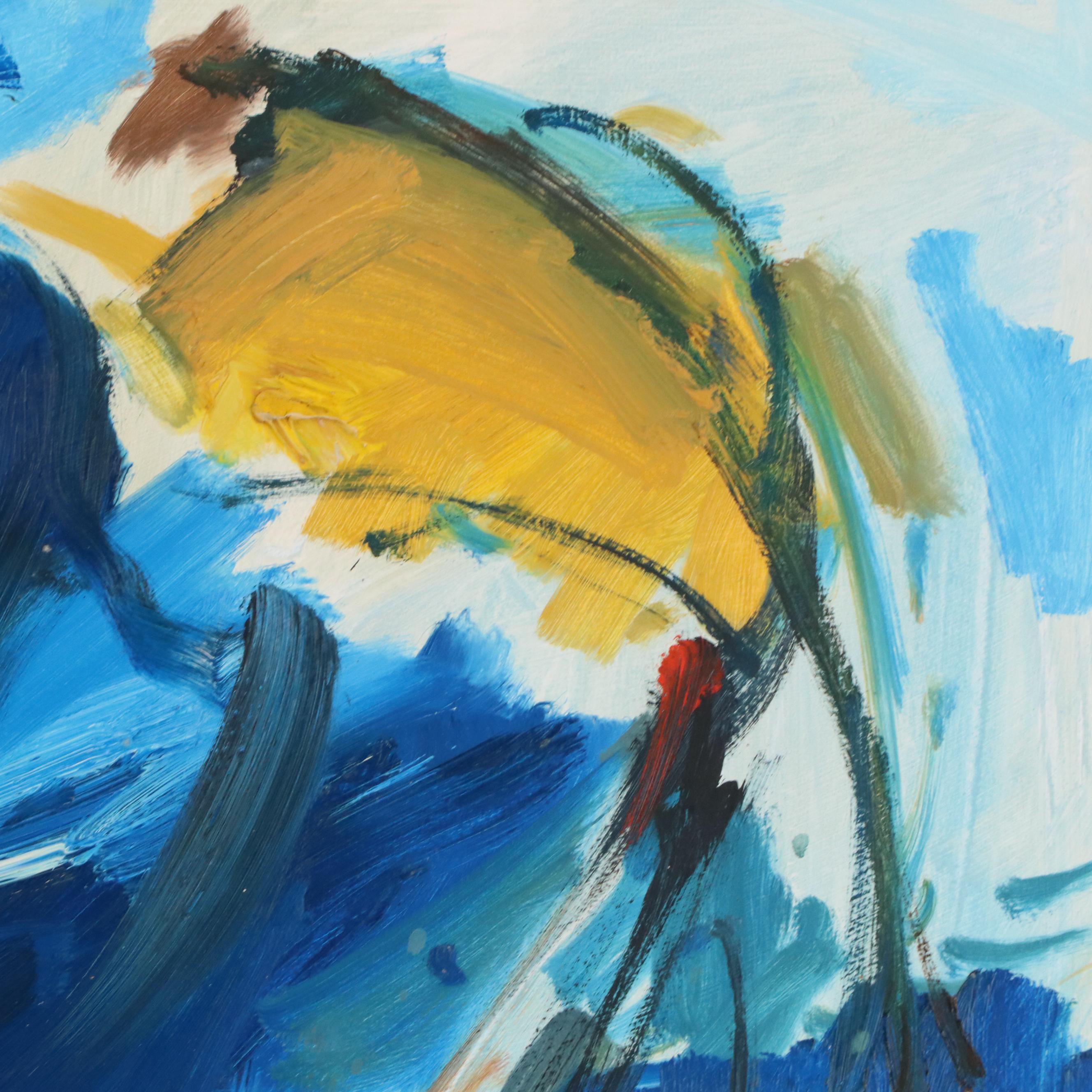 Jack Meanwell Abstract Modern Oil Painting, 1992