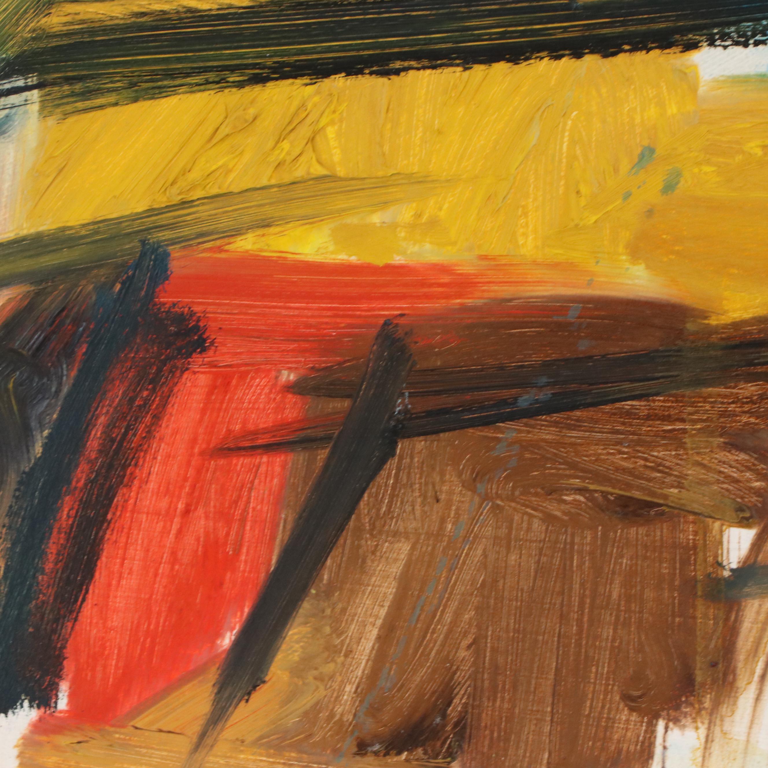 Jack Meanwell Abstract Modern Oil Painting, 1992