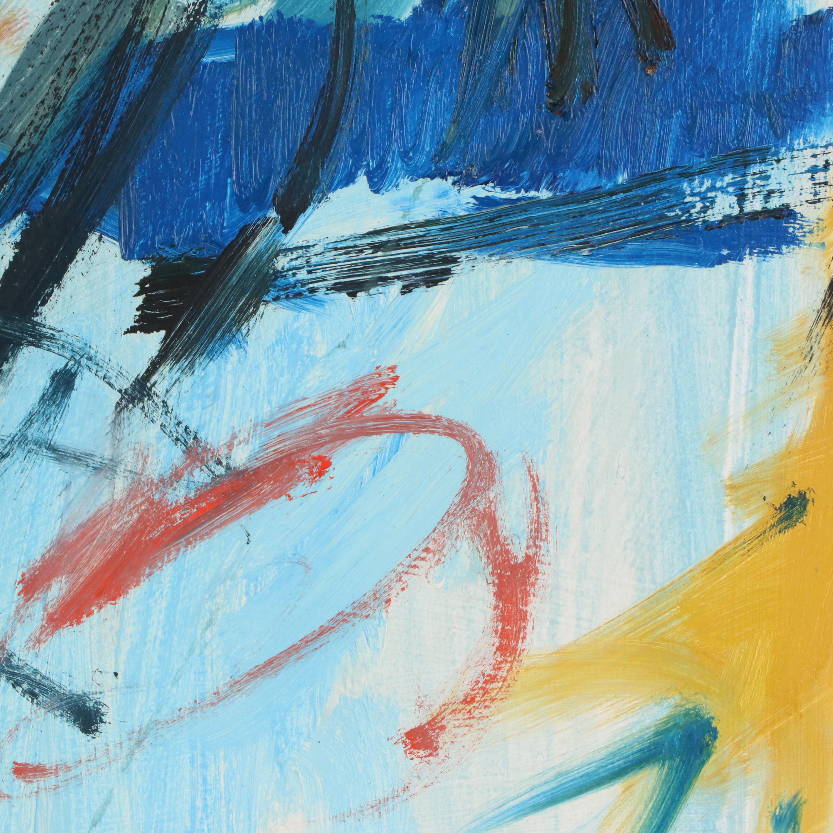 Jack Meanwell Abstract Modern Oil Painting, 1992