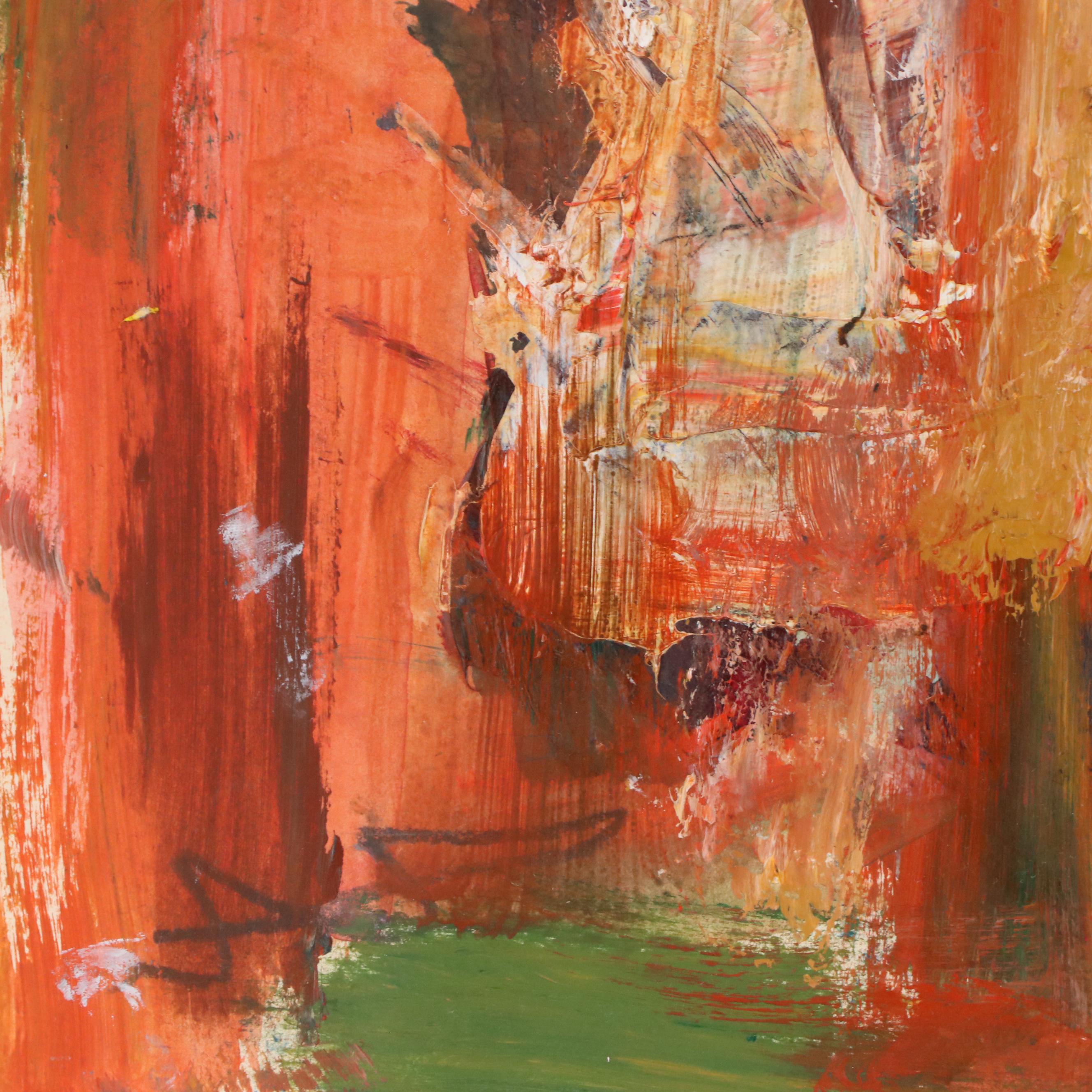 Jack Meanwell Abstract Modern Oil Painting, Late 20th Century