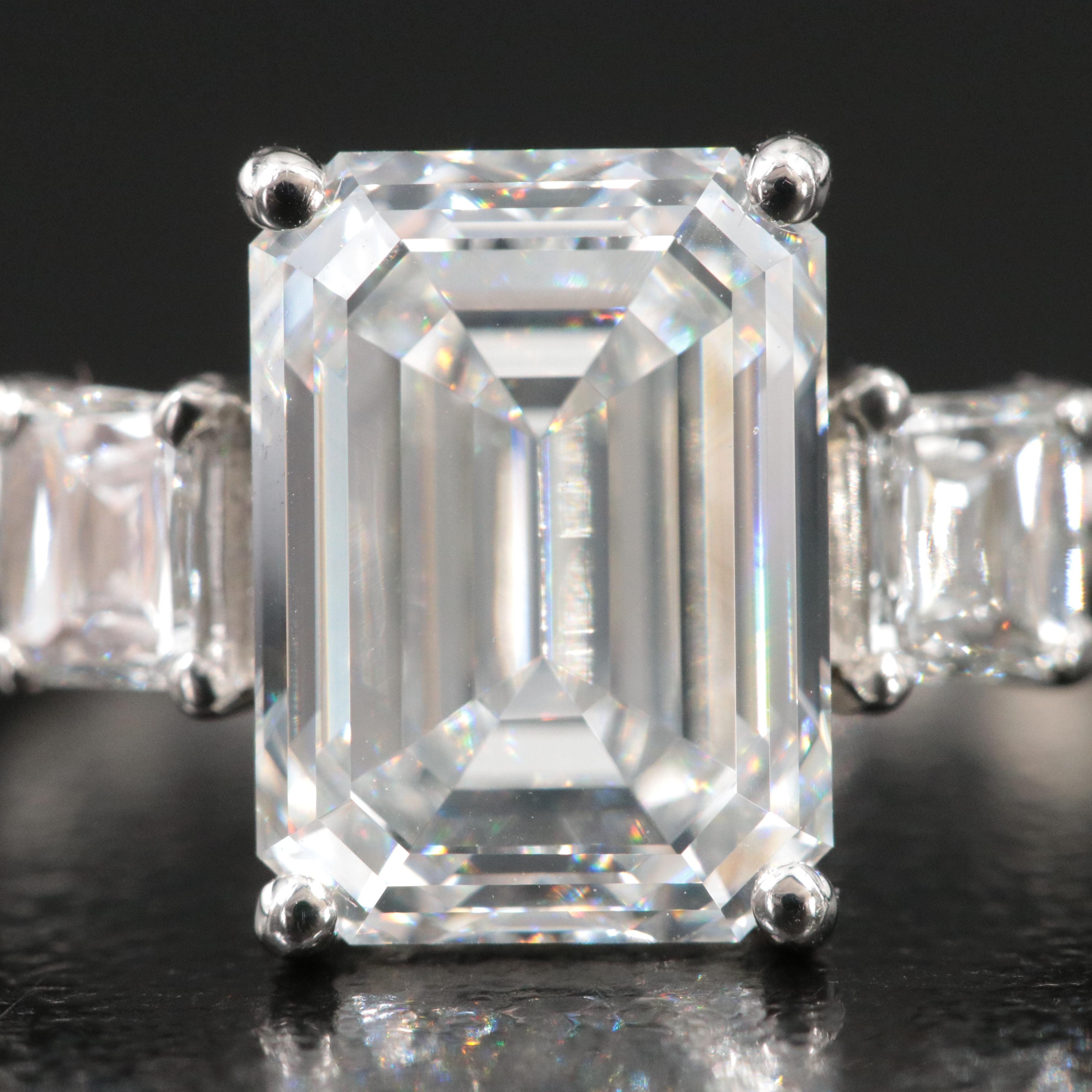 Platinum 4.55 CTW Diamond Ring with GIA Report