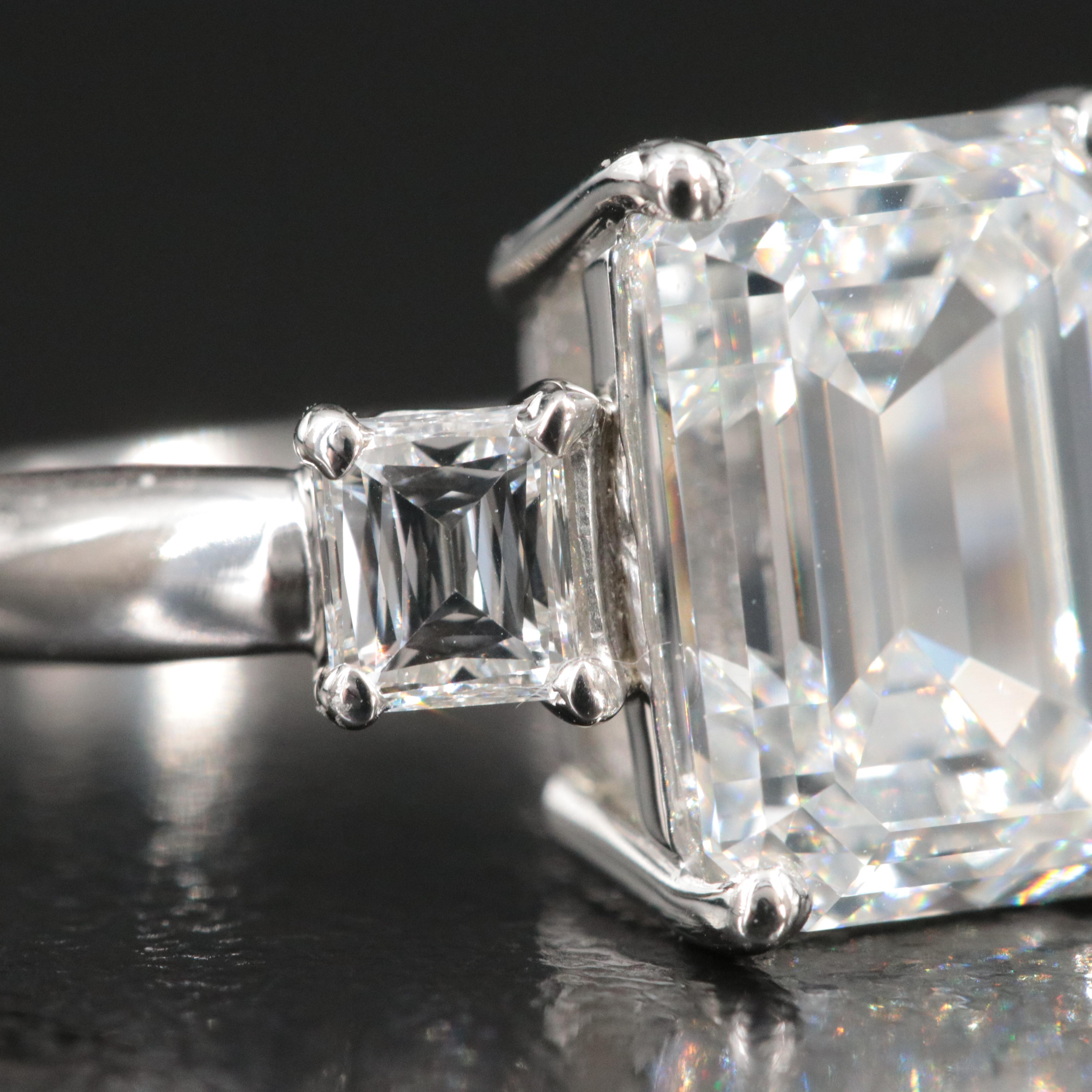 Platinum 4.55 CTW Diamond Ring with GIA Report