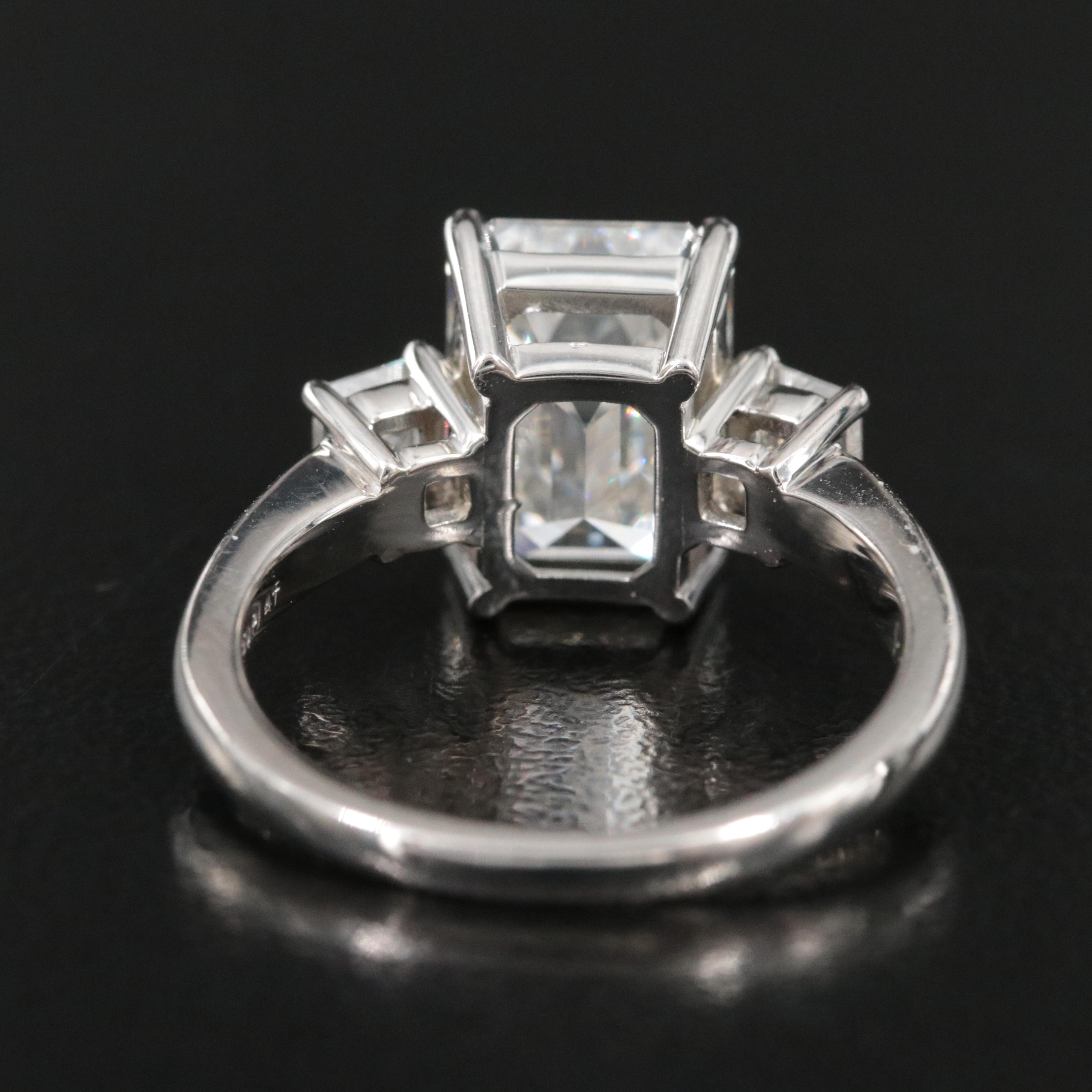 Platinum 4.55 CTW Diamond Ring with GIA Report