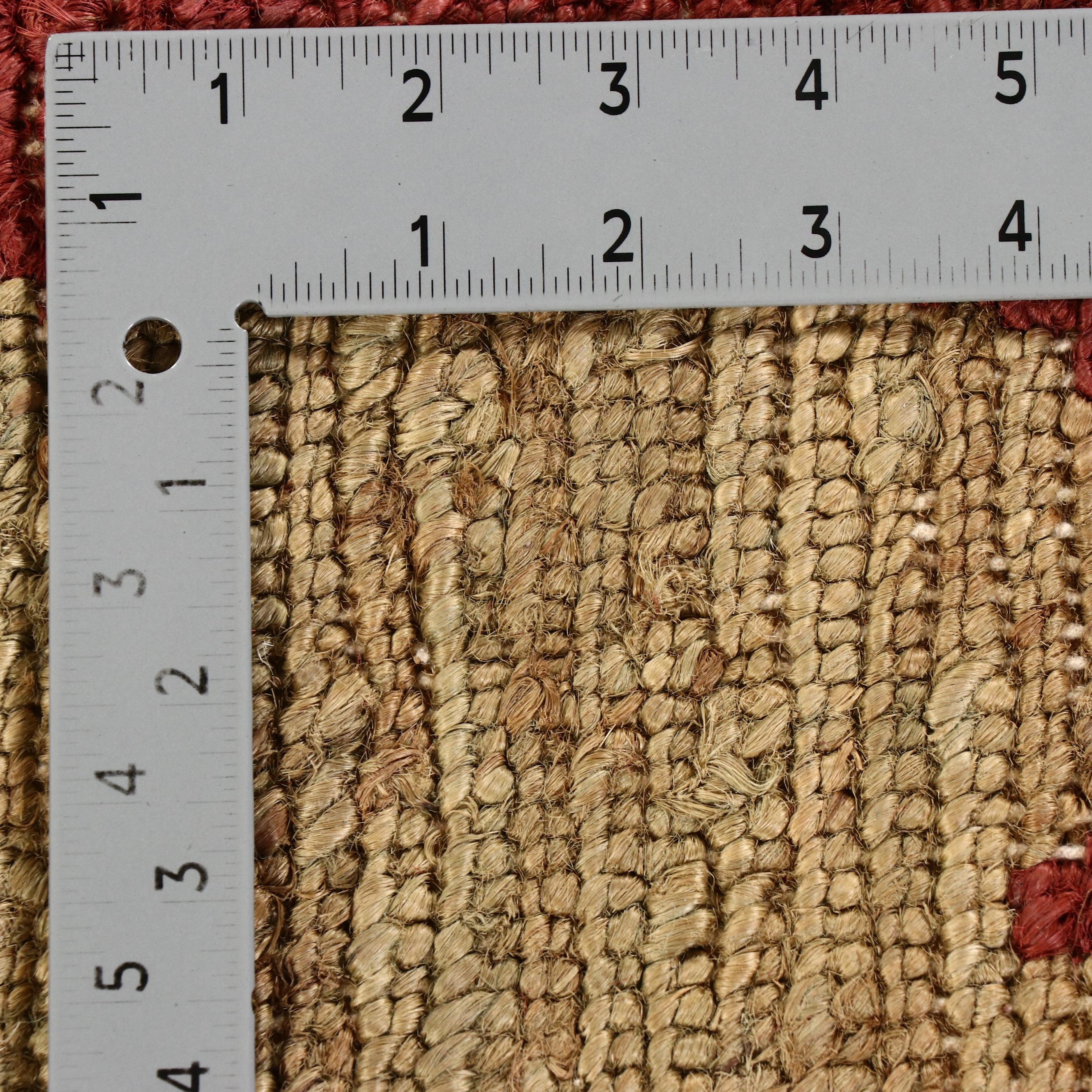 5'1 x 8'1 Hand-Knotted Indian Floral Jute Area Rug