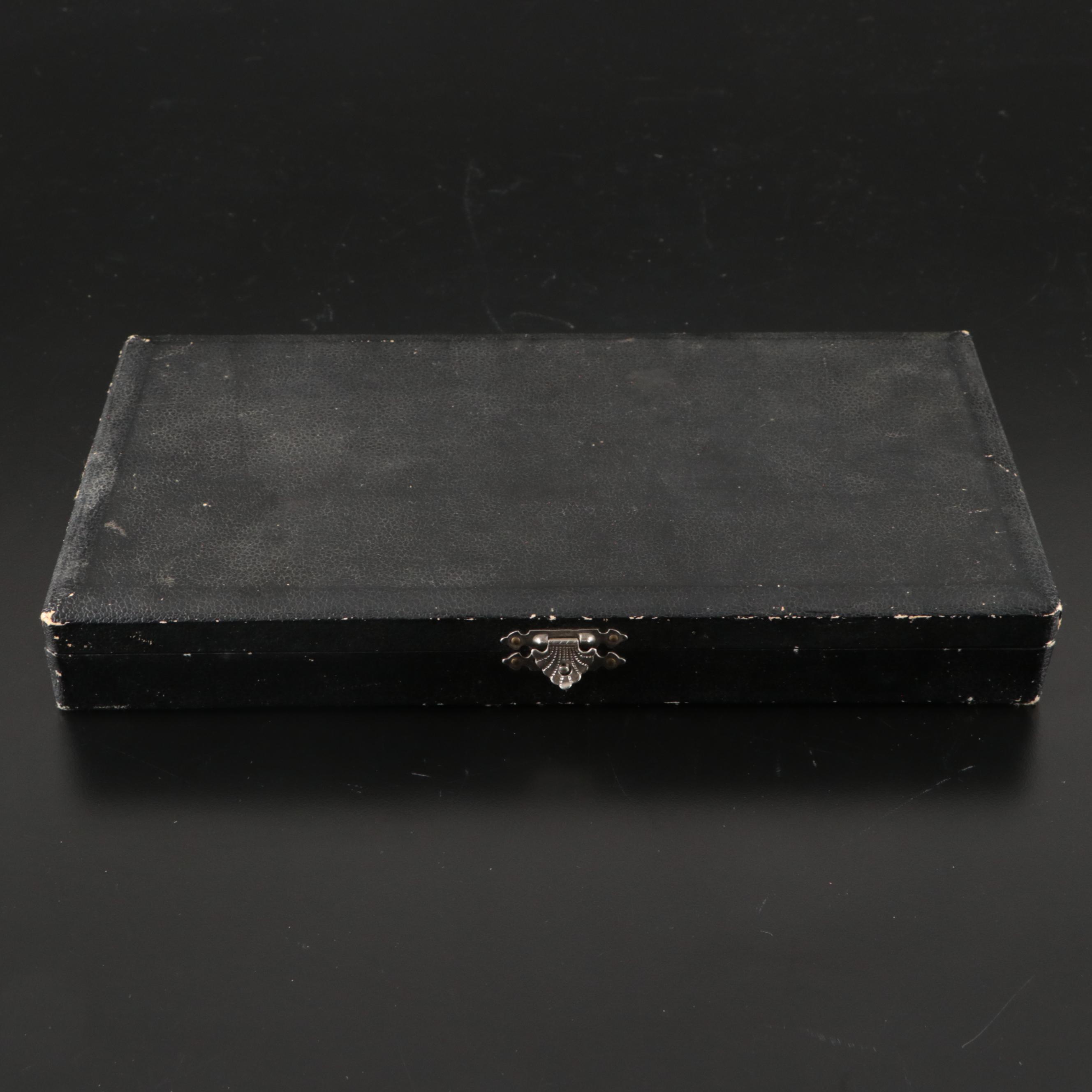 Edwardian Style Silver Plate Handled Fruit Knives with Presentation Box