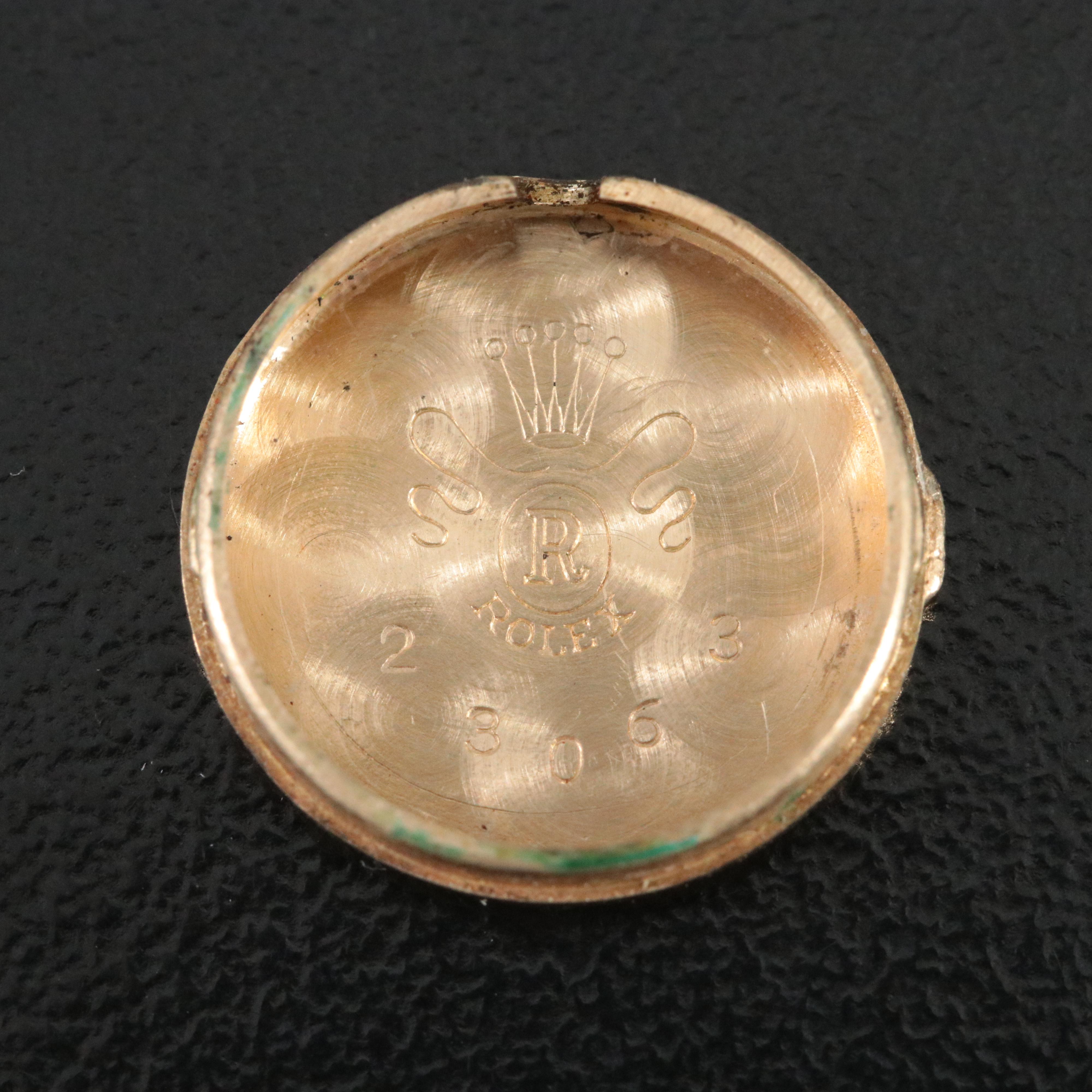 Vintage 14K Rolex Custom Band Stem Wind Watch