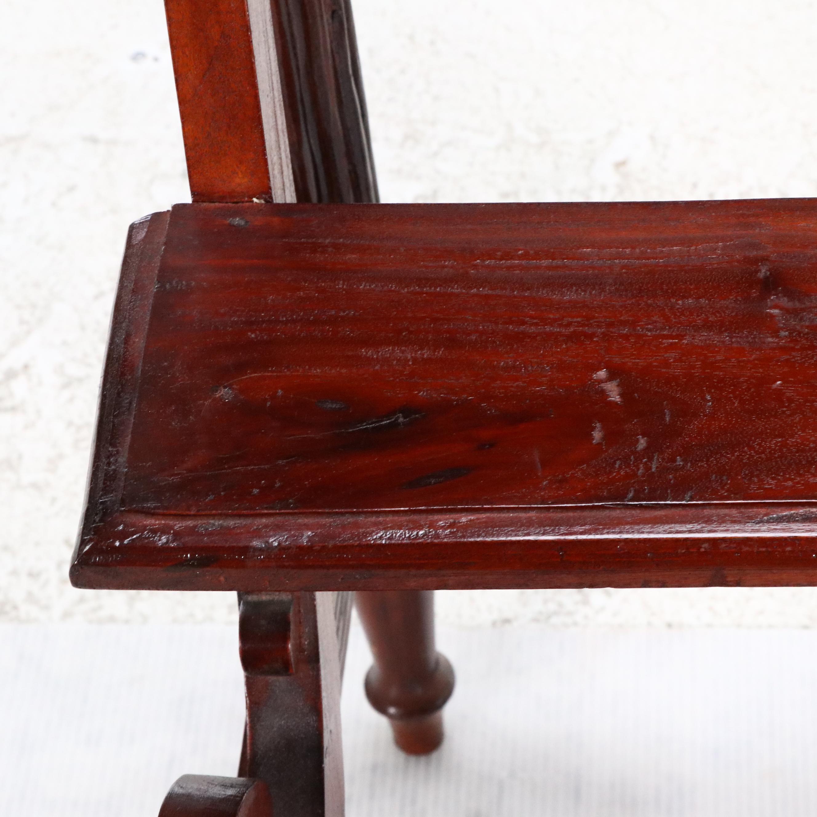 Neoclassical Style Mahogany Library Stairs, Early 20th Century