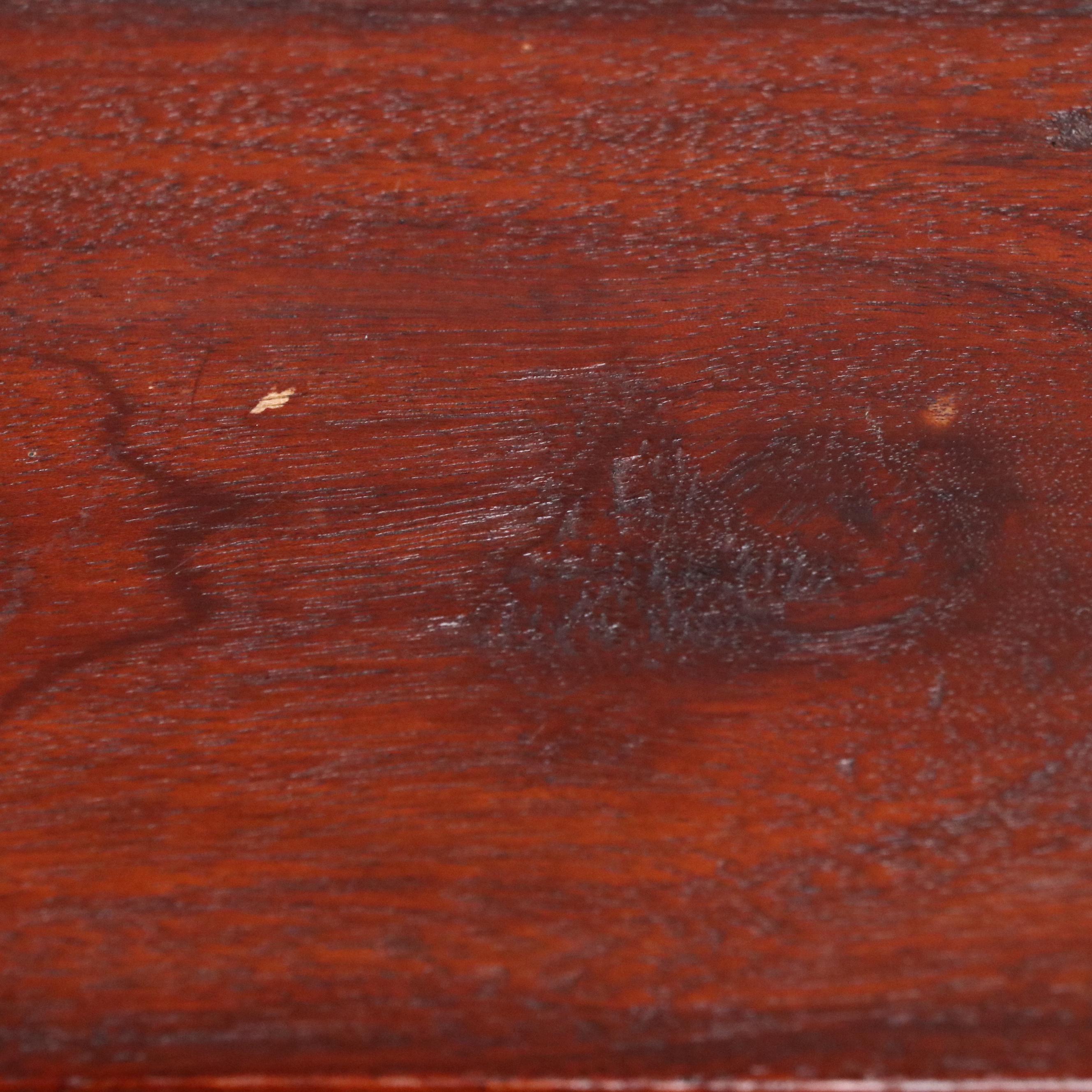 Neoclassical Style Mahogany Library Stairs, Early 20th Century