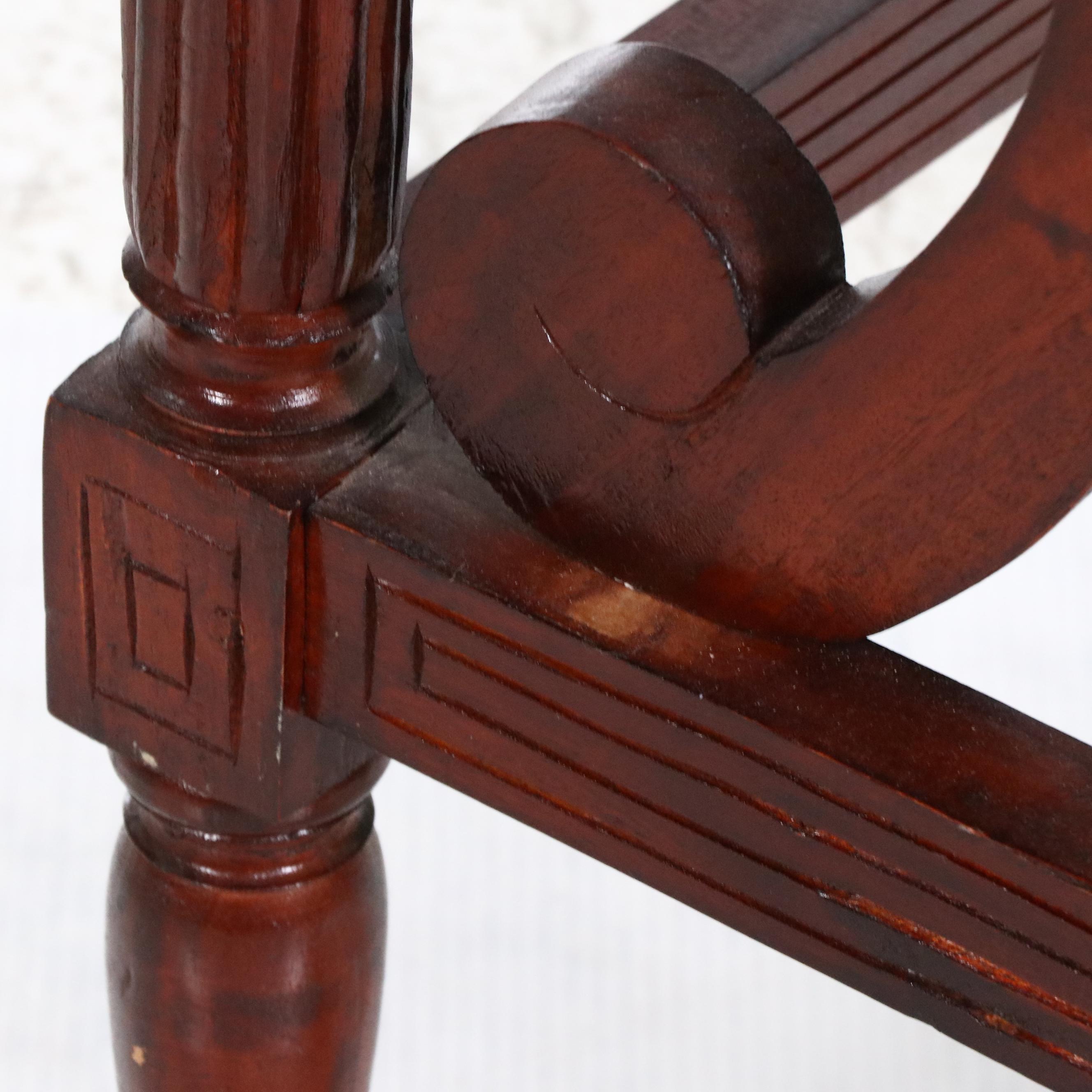 Neoclassical Style Mahogany Library Stairs, Early 20th Century