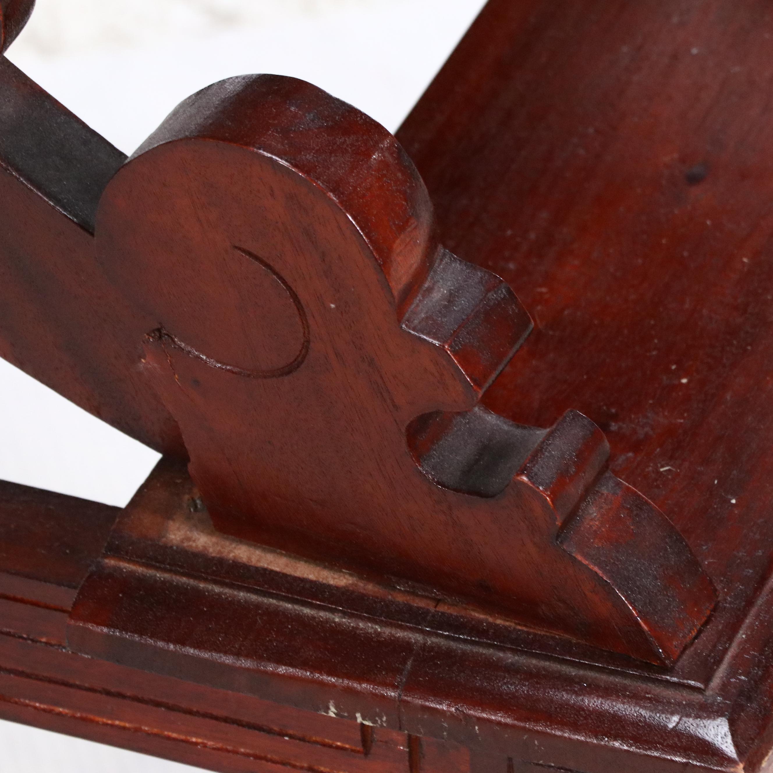 Neoclassical Style Mahogany Library Stairs, Early 20th Century