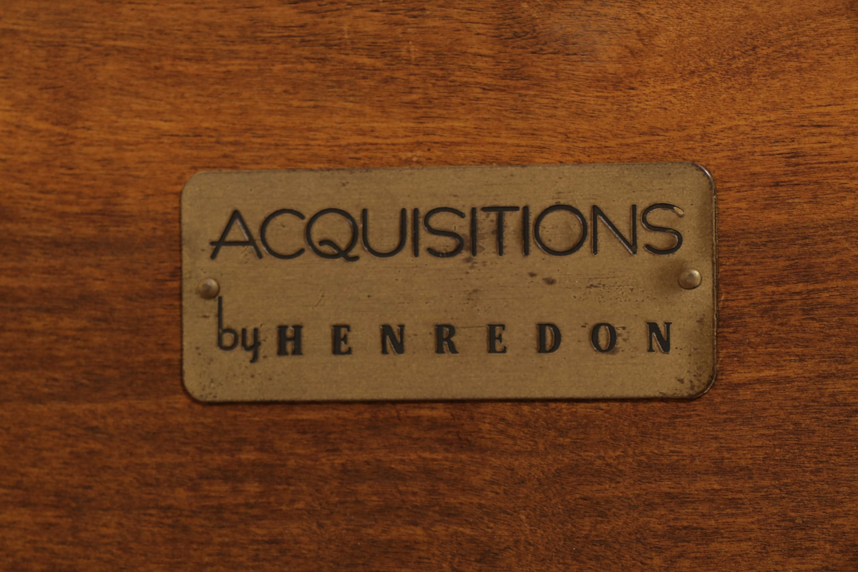 Henredon "Aquisitions" Metal and Rough Hewn Wood Coffee Table