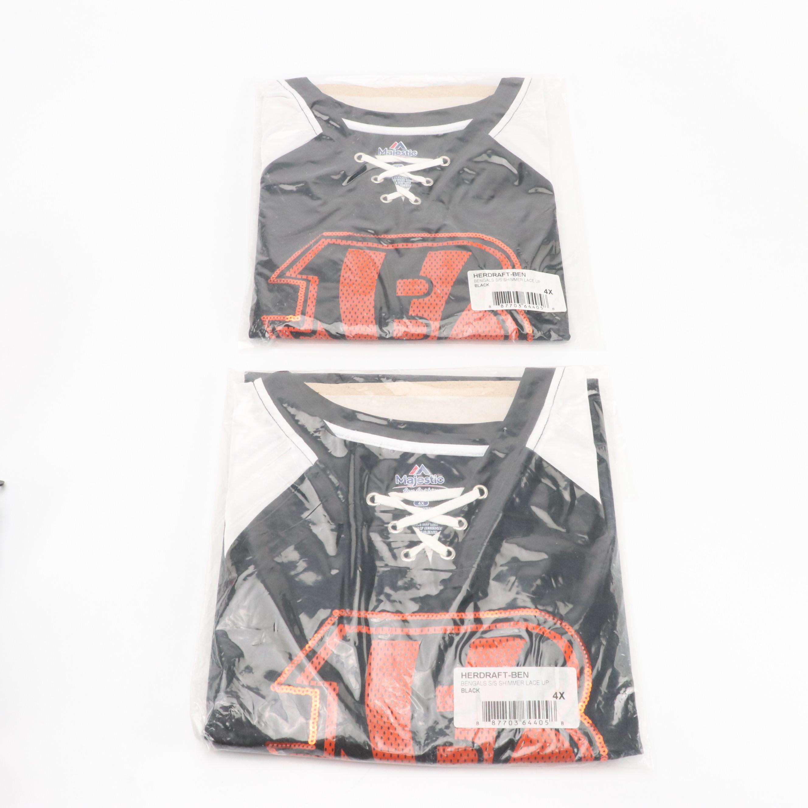 2 Chic Knit Acrylic Asymmetric Hem Poncho with Bengals Fan Apparel