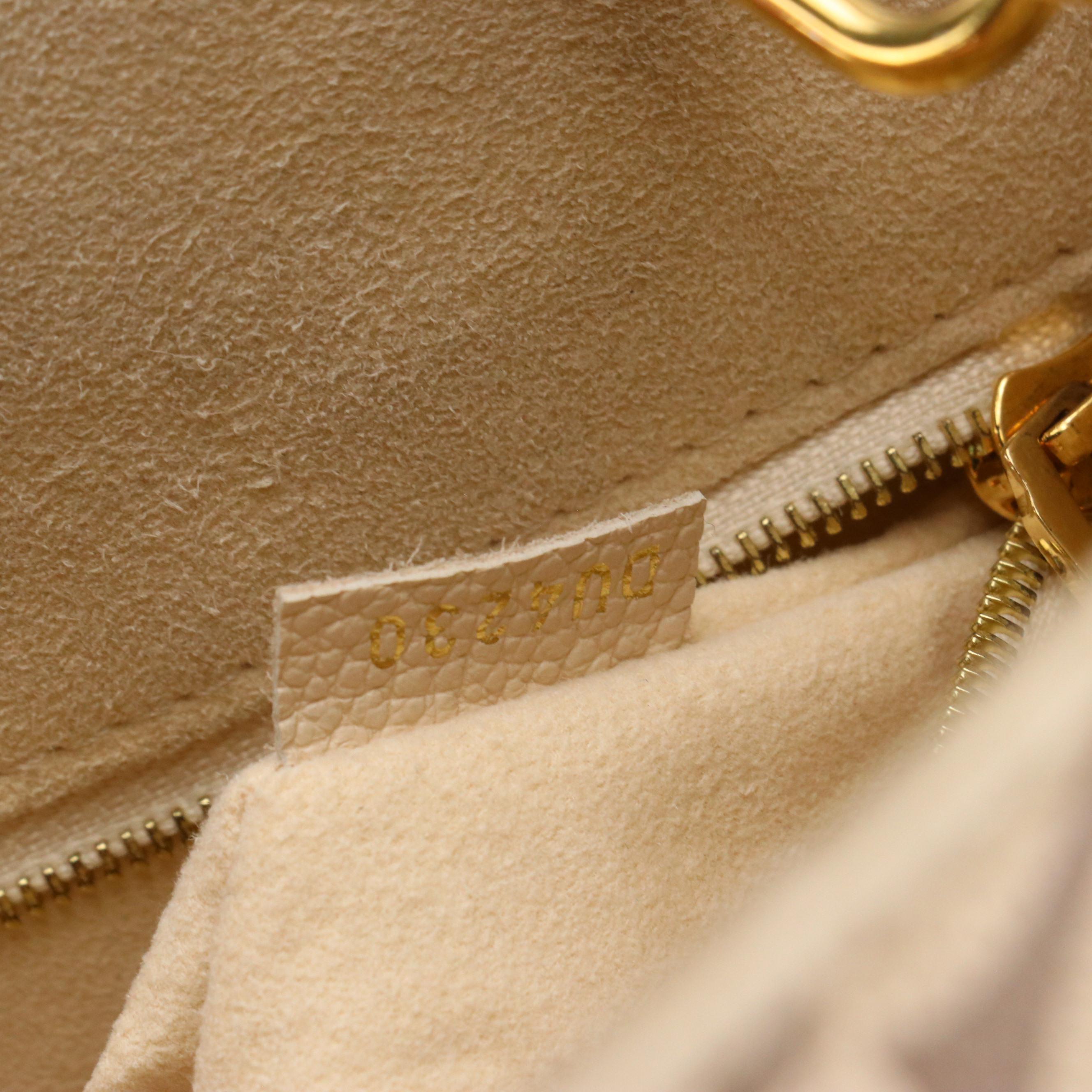 Louis Vuitton OnTheGo PM Two-Way Tote in Dove & Cream Monogram Empreinte Leather