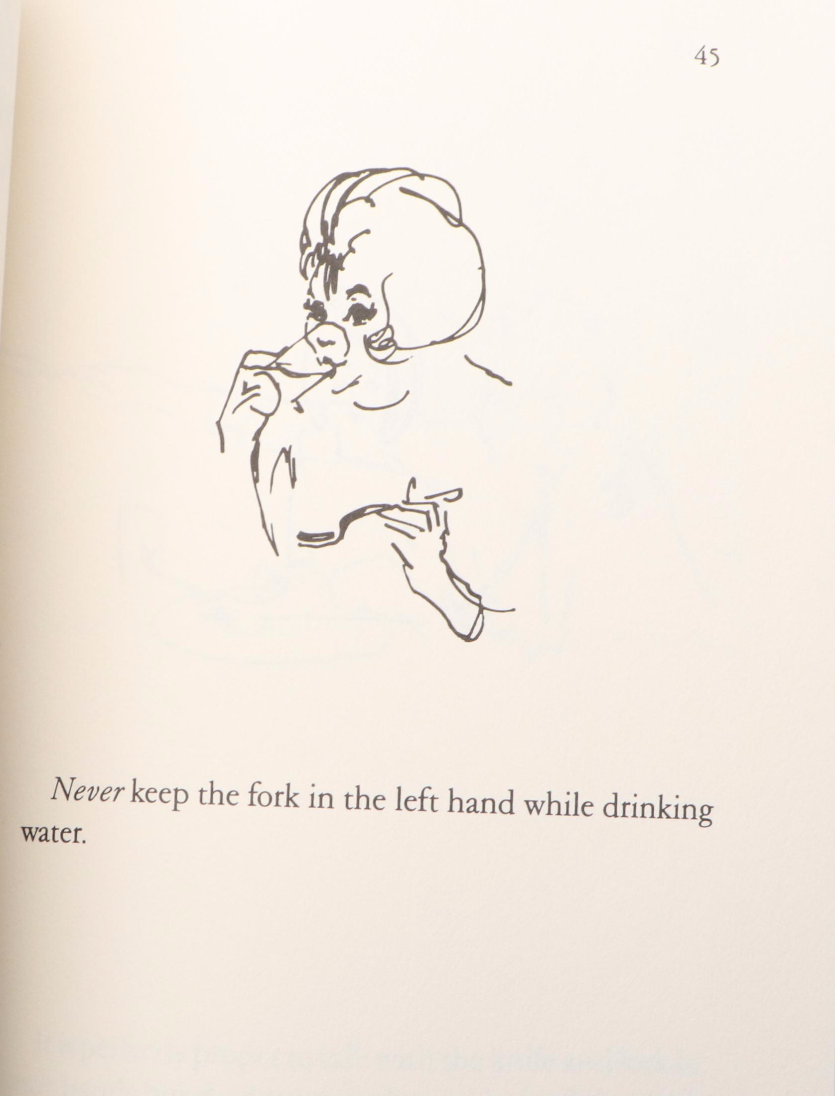 Illustrated "Tiffany's Table Manners for Teenagers" by Walter Hoving, 1989