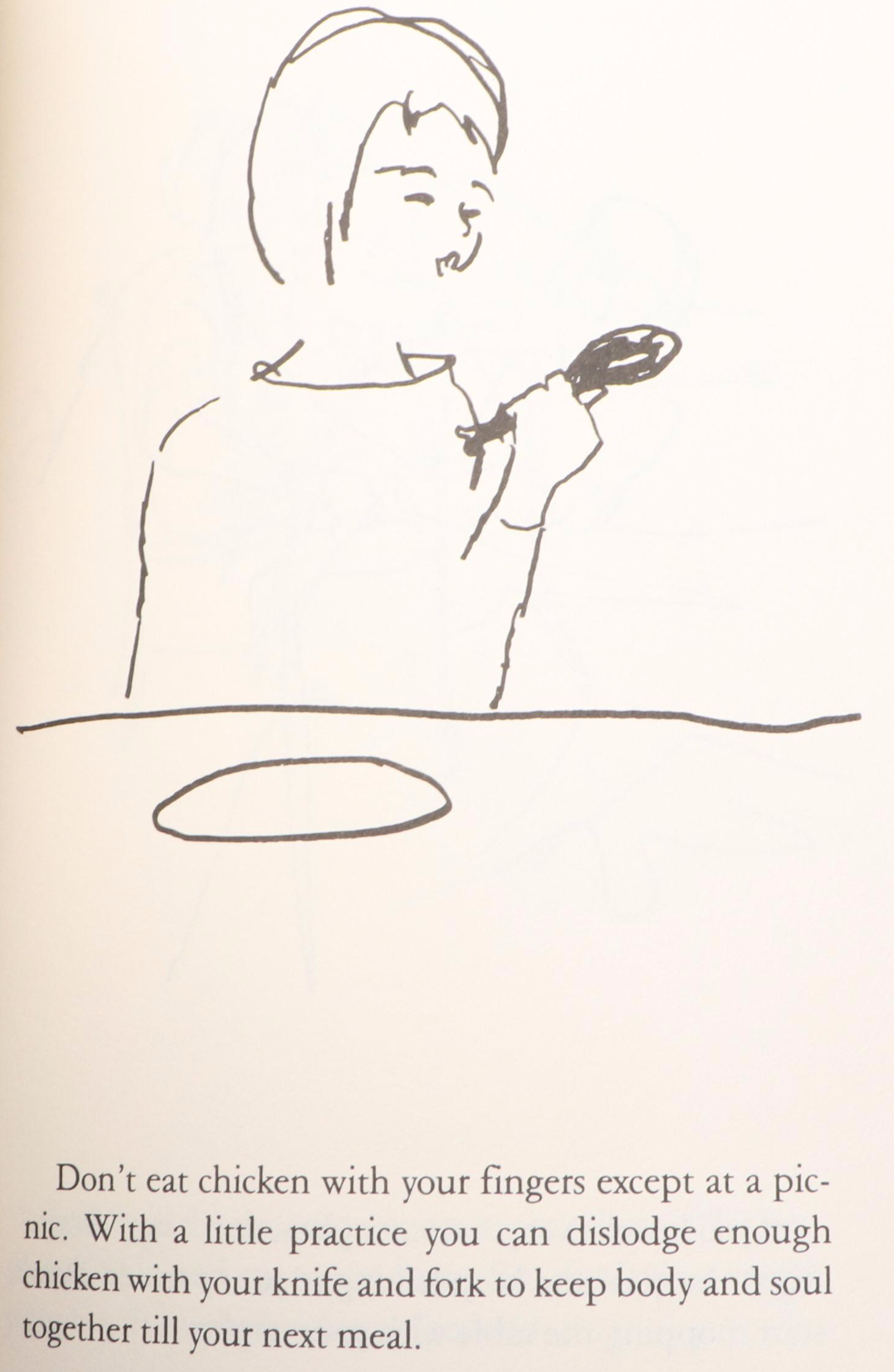 Illustrated "Tiffany's Table Manners for Teenagers" by Walter Hoving, 1989