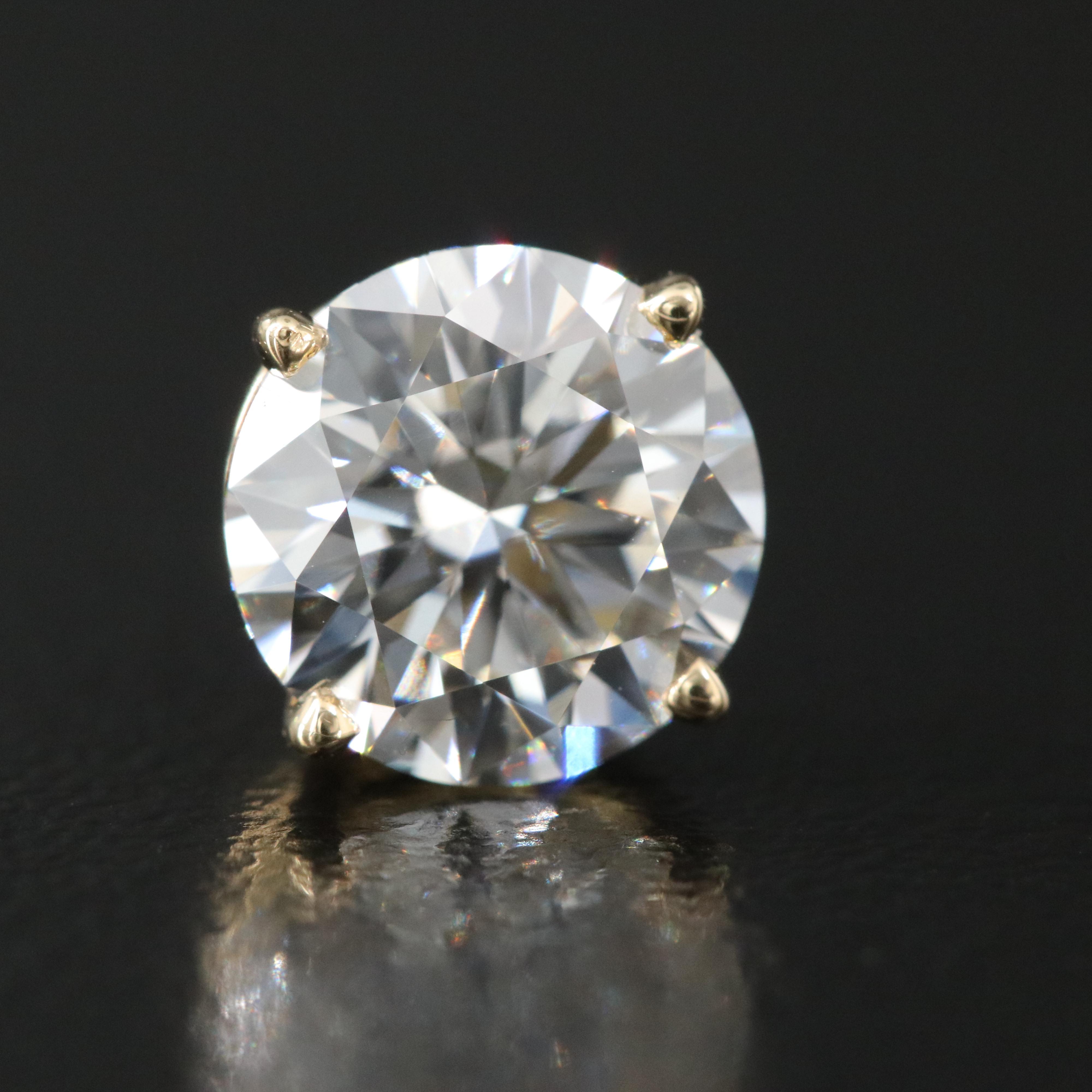 18K 2.99 CTW Lab Grown Diamond Stud Earrings with IGI Reports