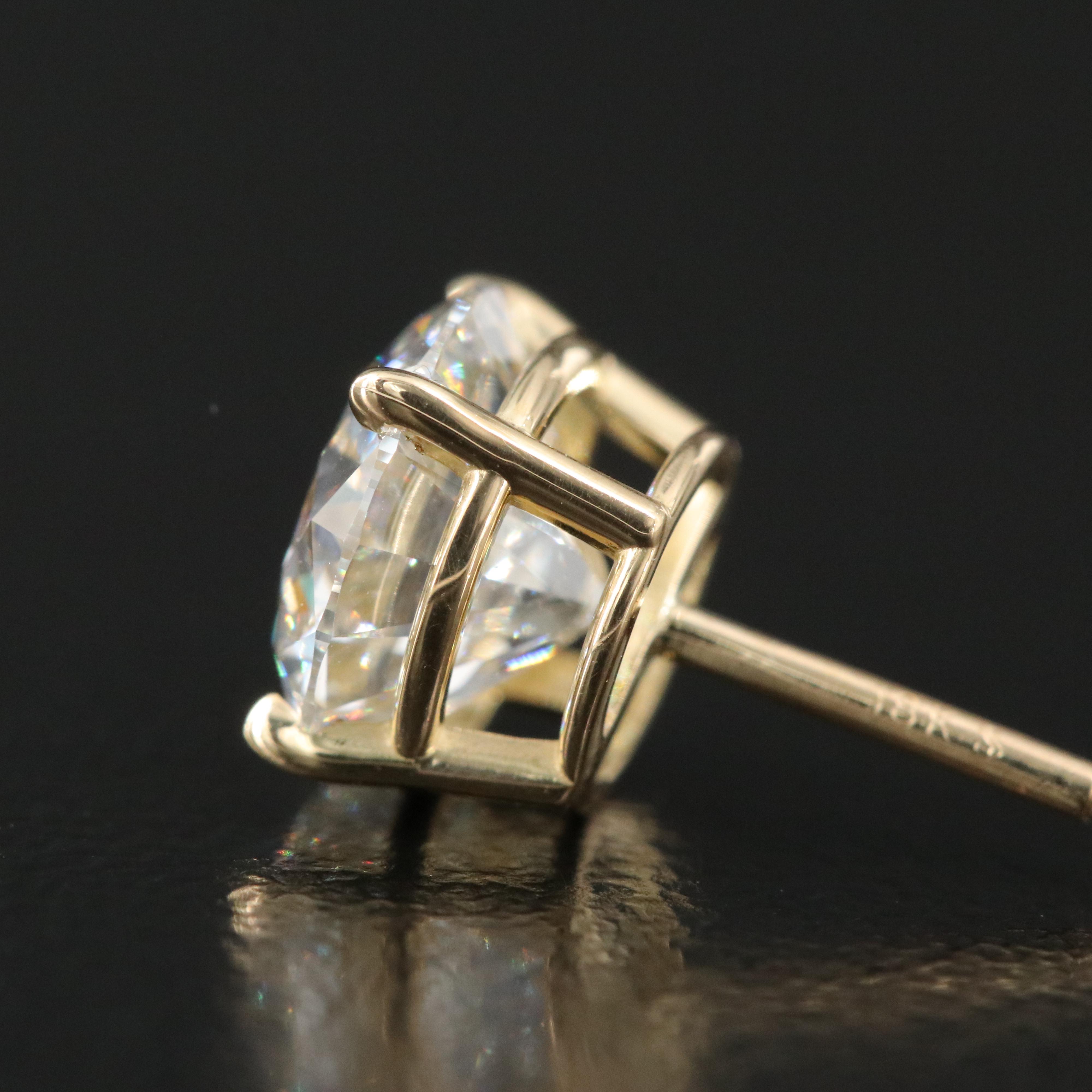 18K 2.99 CTW Lab Grown Diamond Stud Earrings with IGI Reports