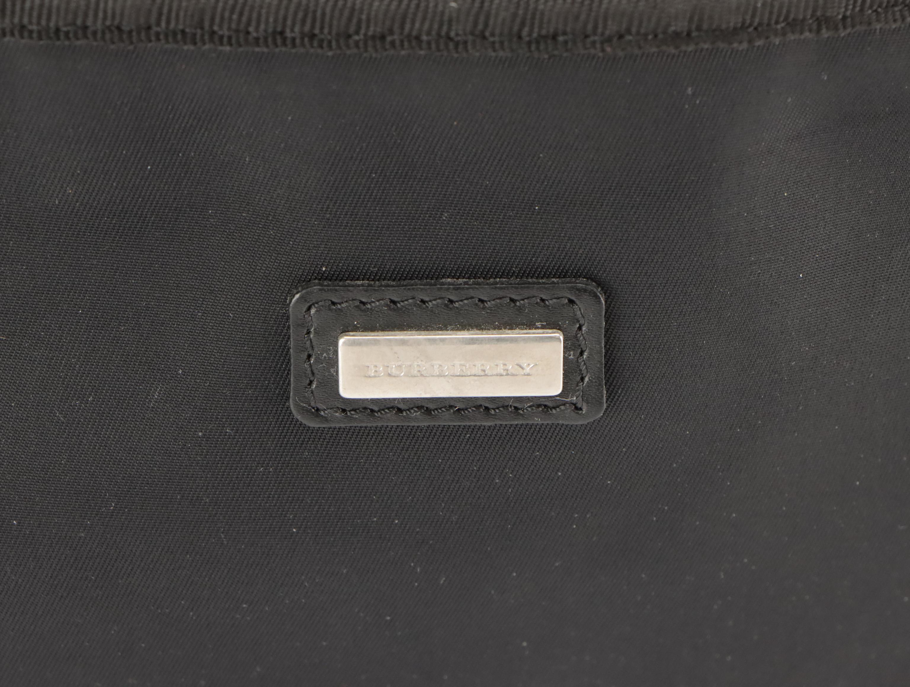 Burberry Flat Messenger Bag in Black House Check Nylon
