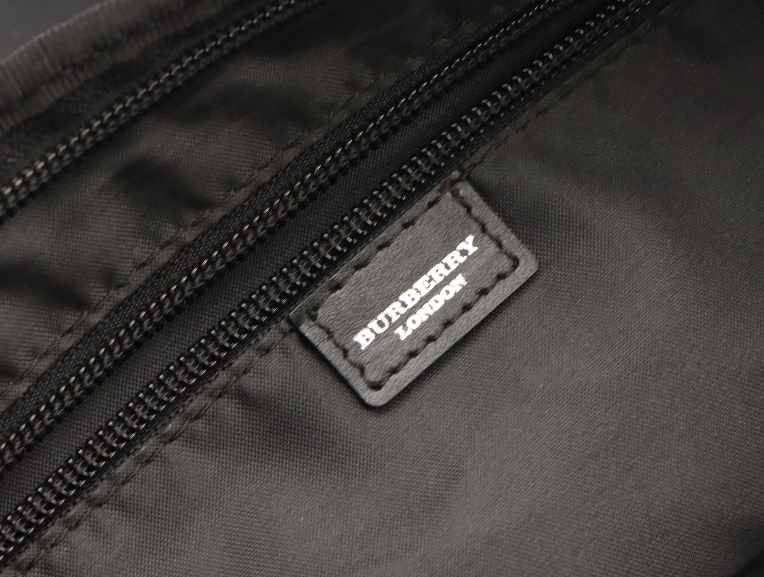 Burberry Flat Messenger Bag in Black House Check Nylon