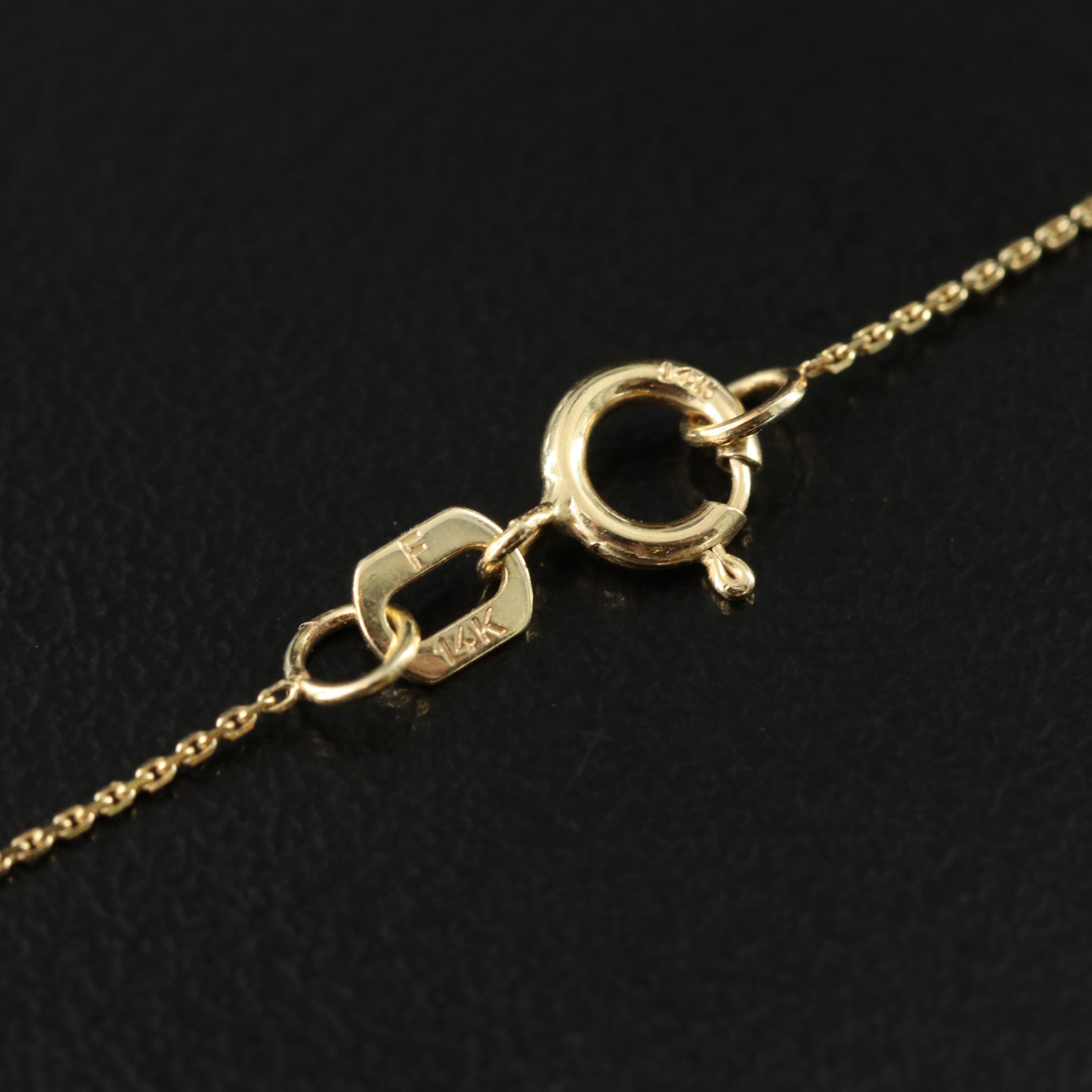 14K Opal and Diamond Enhancer Pendant Necklace