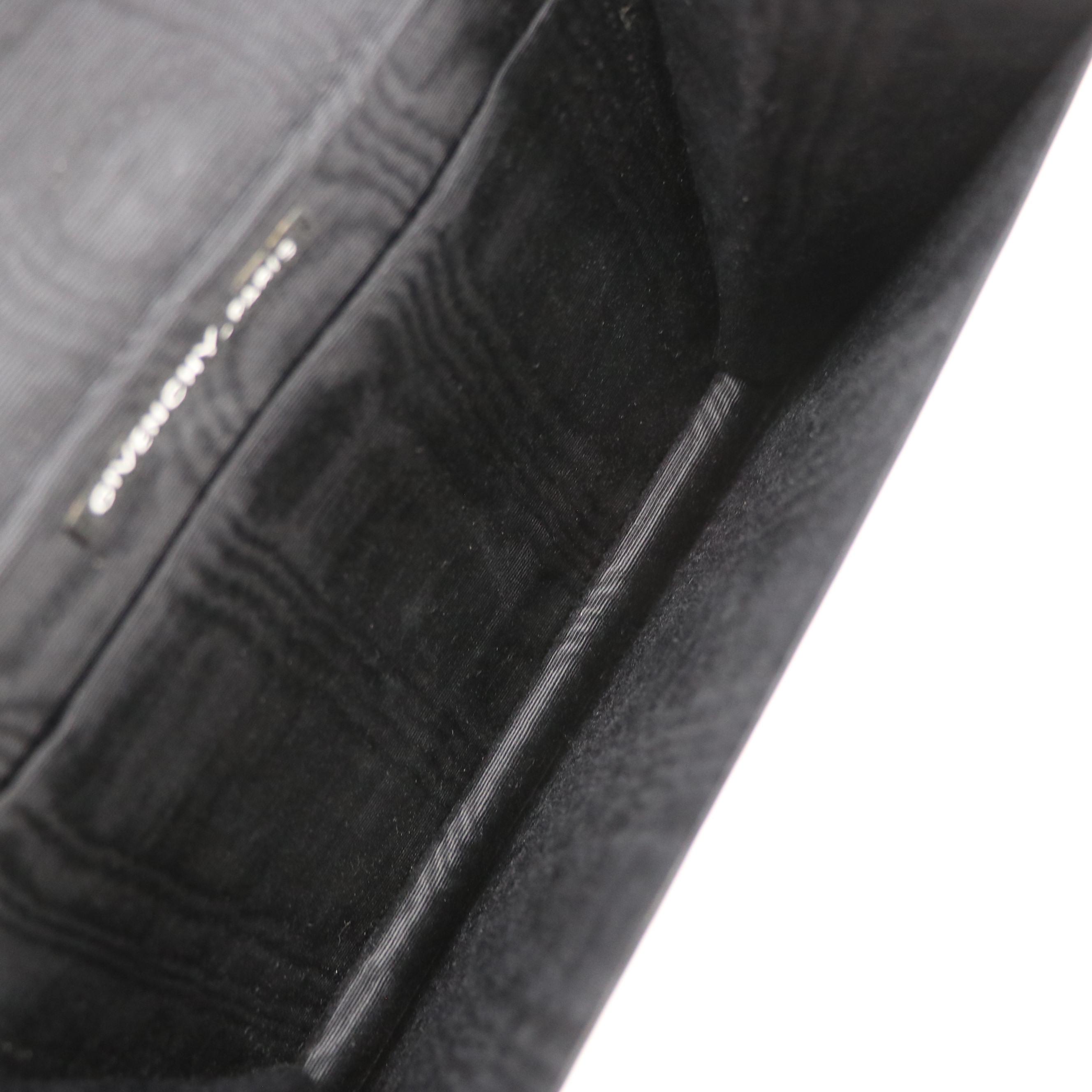 Givenchy Envelope Flap Clutch in White Leather and Black Patent Leather