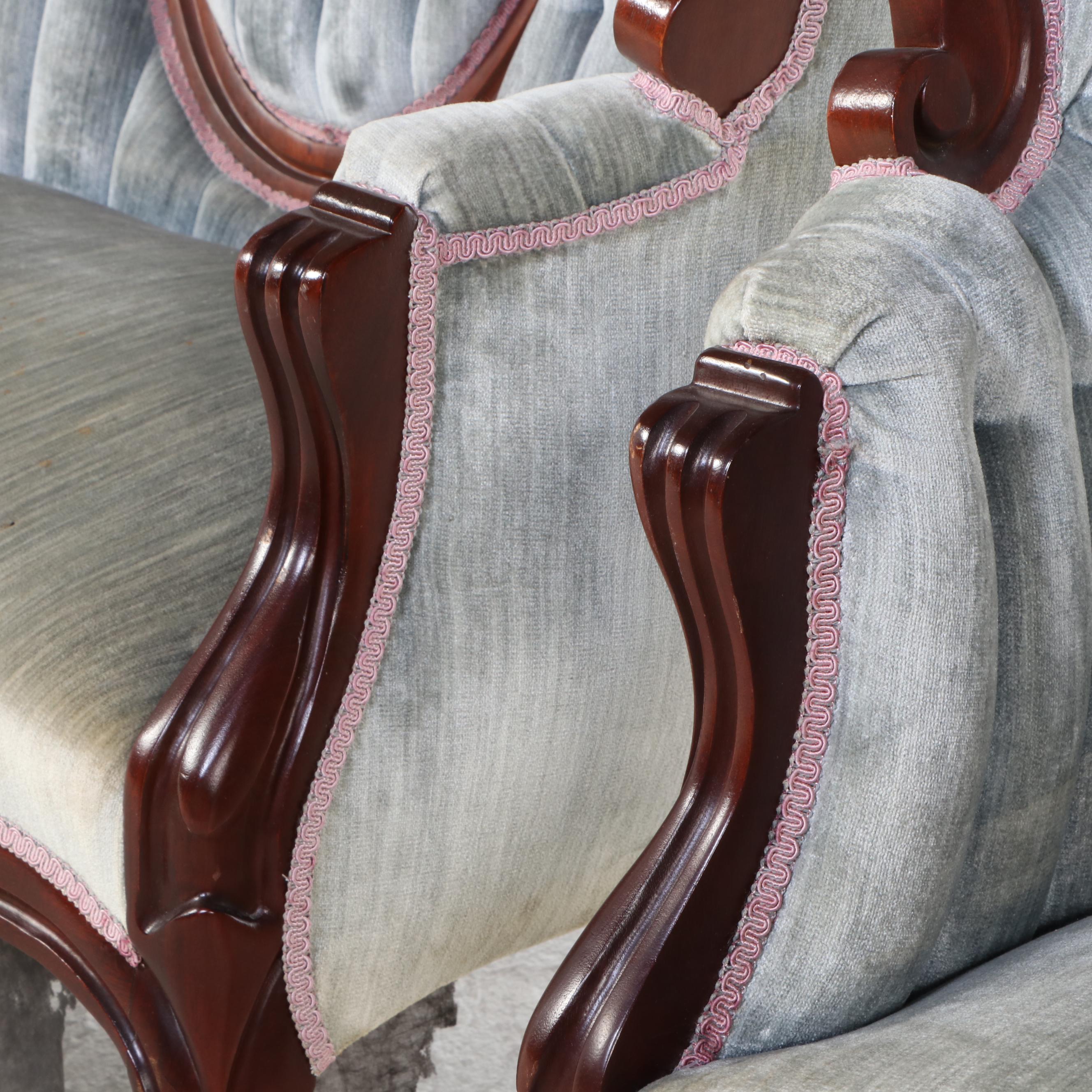 American Furniture Galleries Victorian Rococo Revival Style Settees