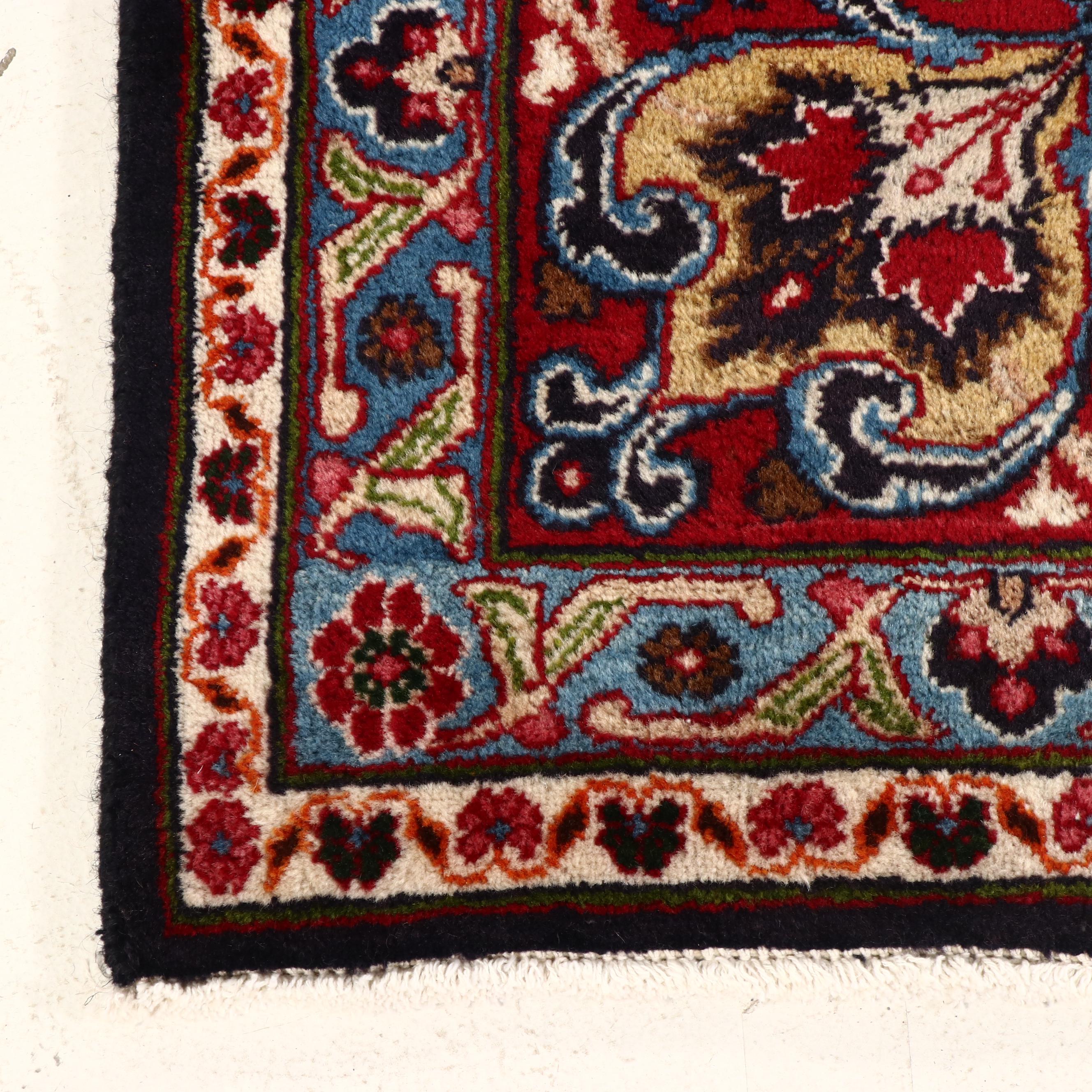 9'8 x 12'5 Hand-Knotted Persian Kashan Room Sized Rug