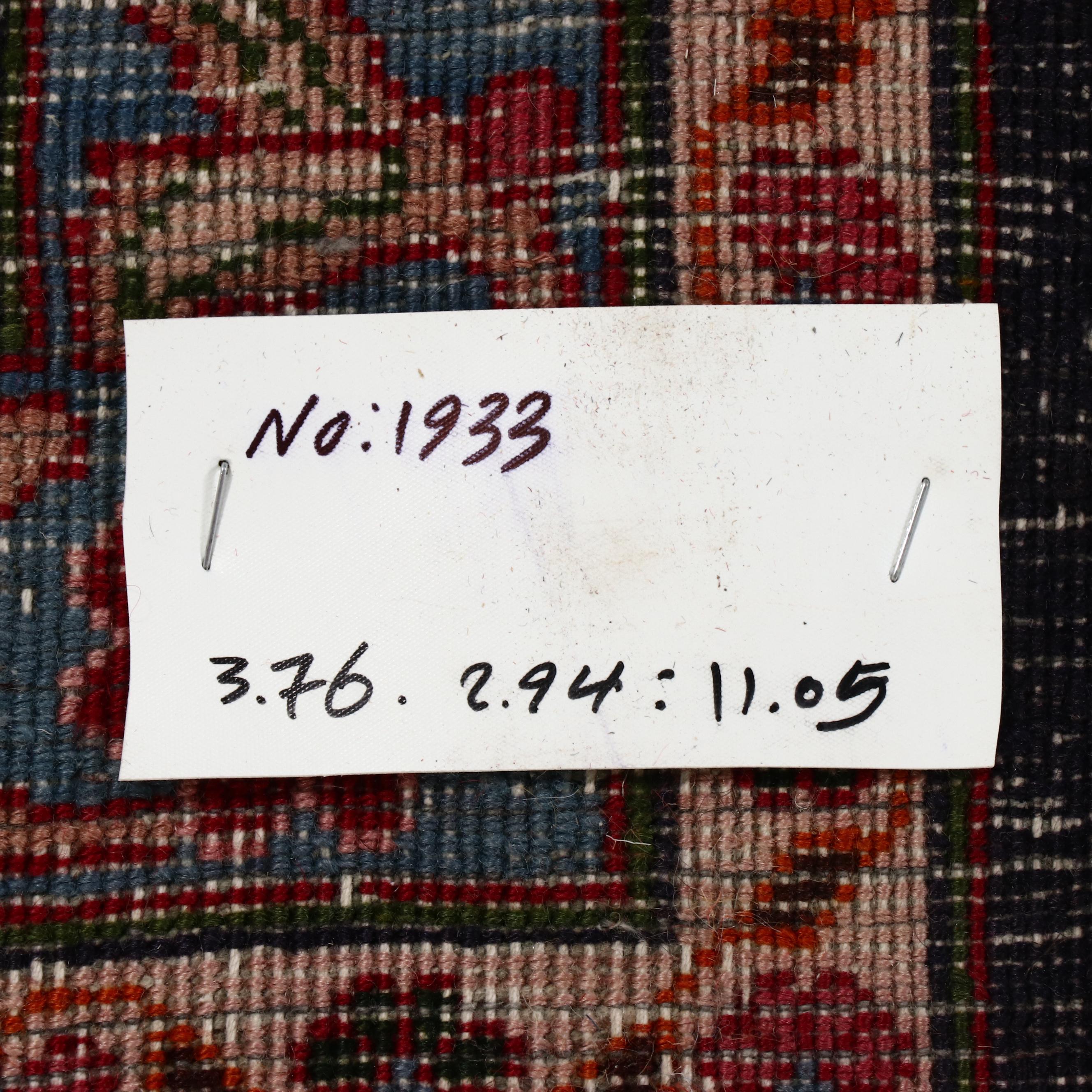 9'8 x 12'5 Hand-Knotted Persian Kashan Room Sized Rug