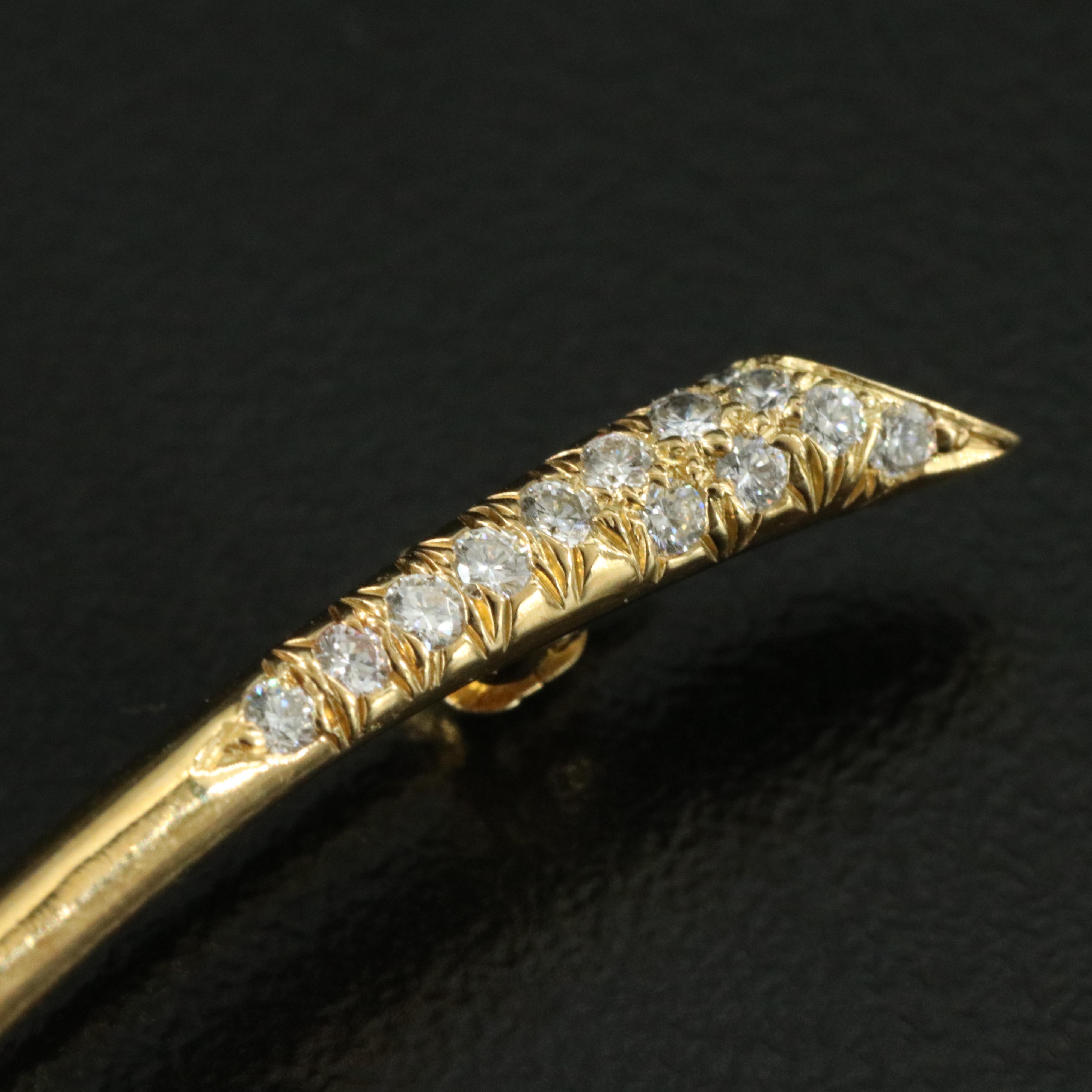 Tiffany & Co. 18K and Diamond Ginkgo Leaf Brooch