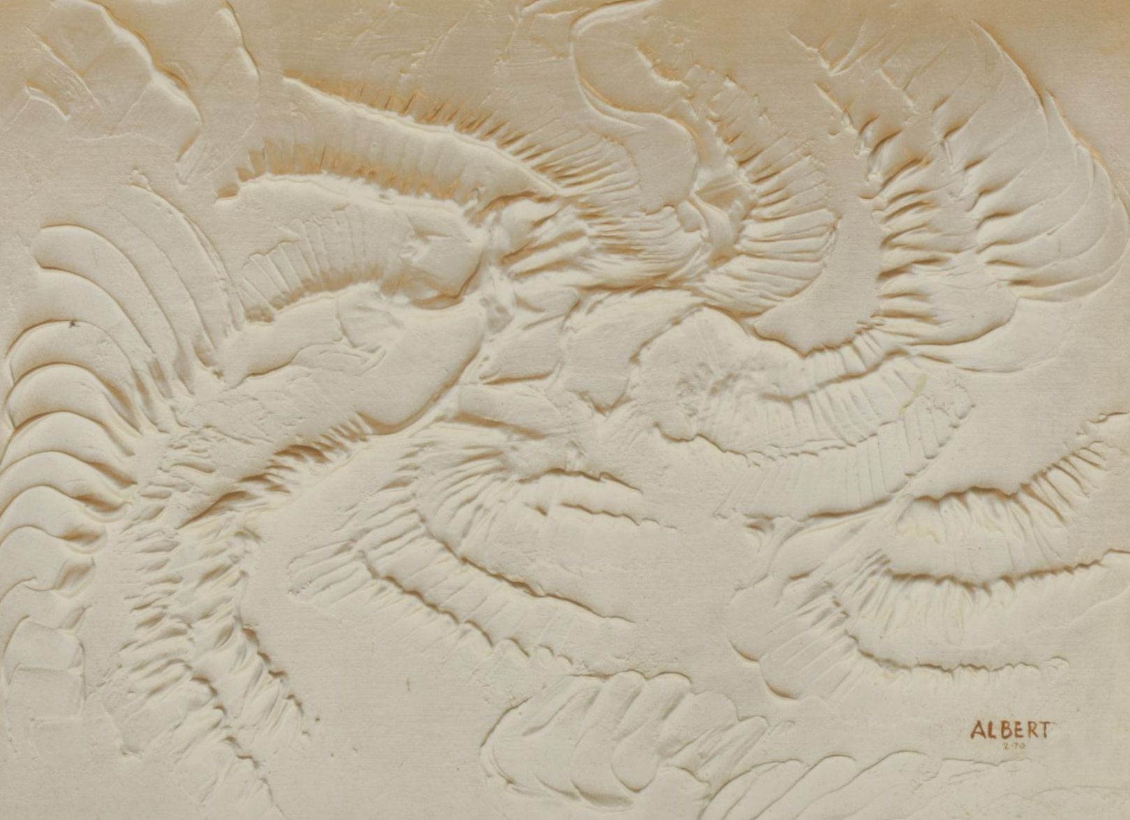 John P. Albert Jr. Signed Abstract Relief "Wings of the Morning"