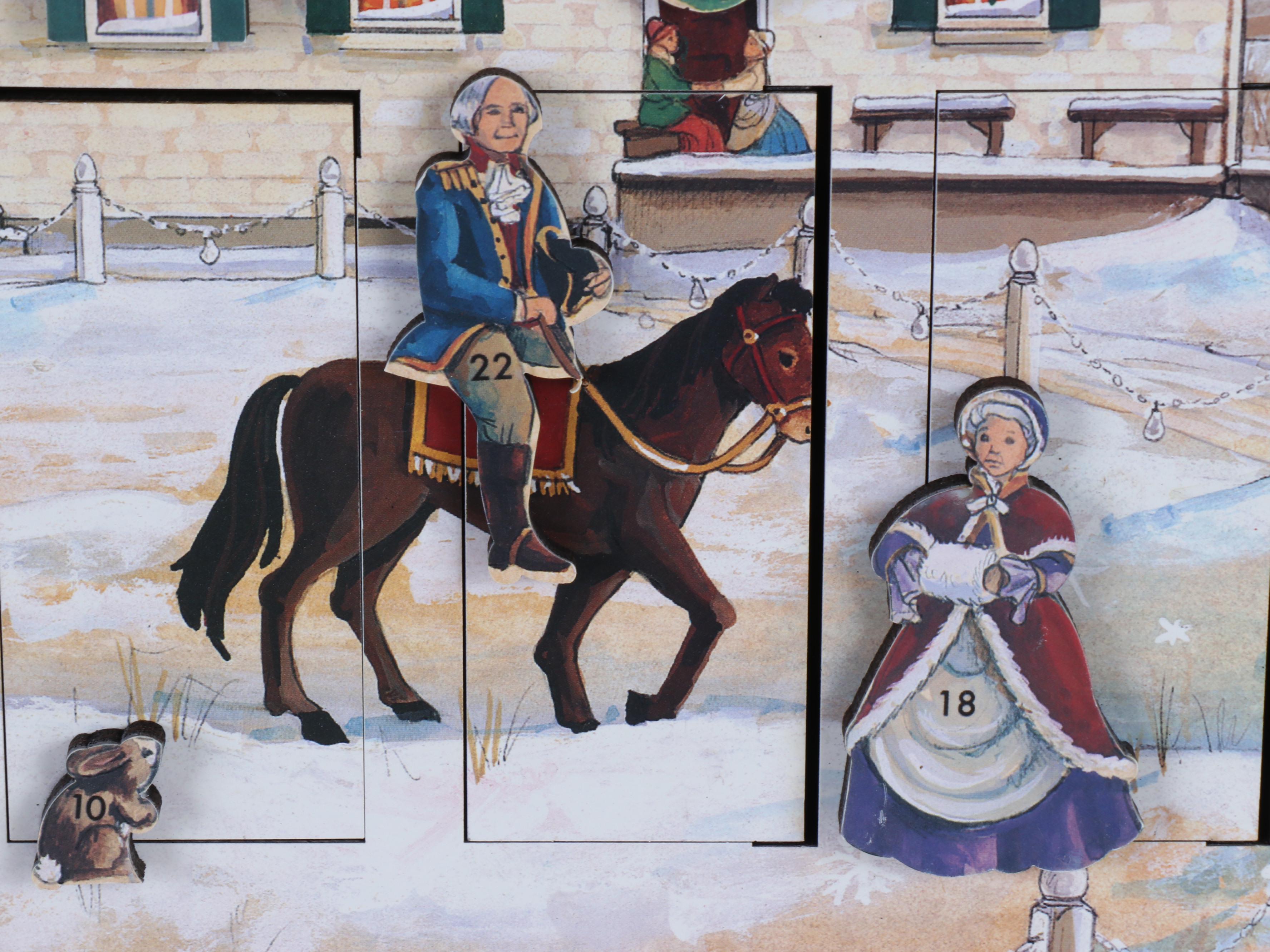 Byers' Choice  Wooden Mount Vernon Advent Calendar