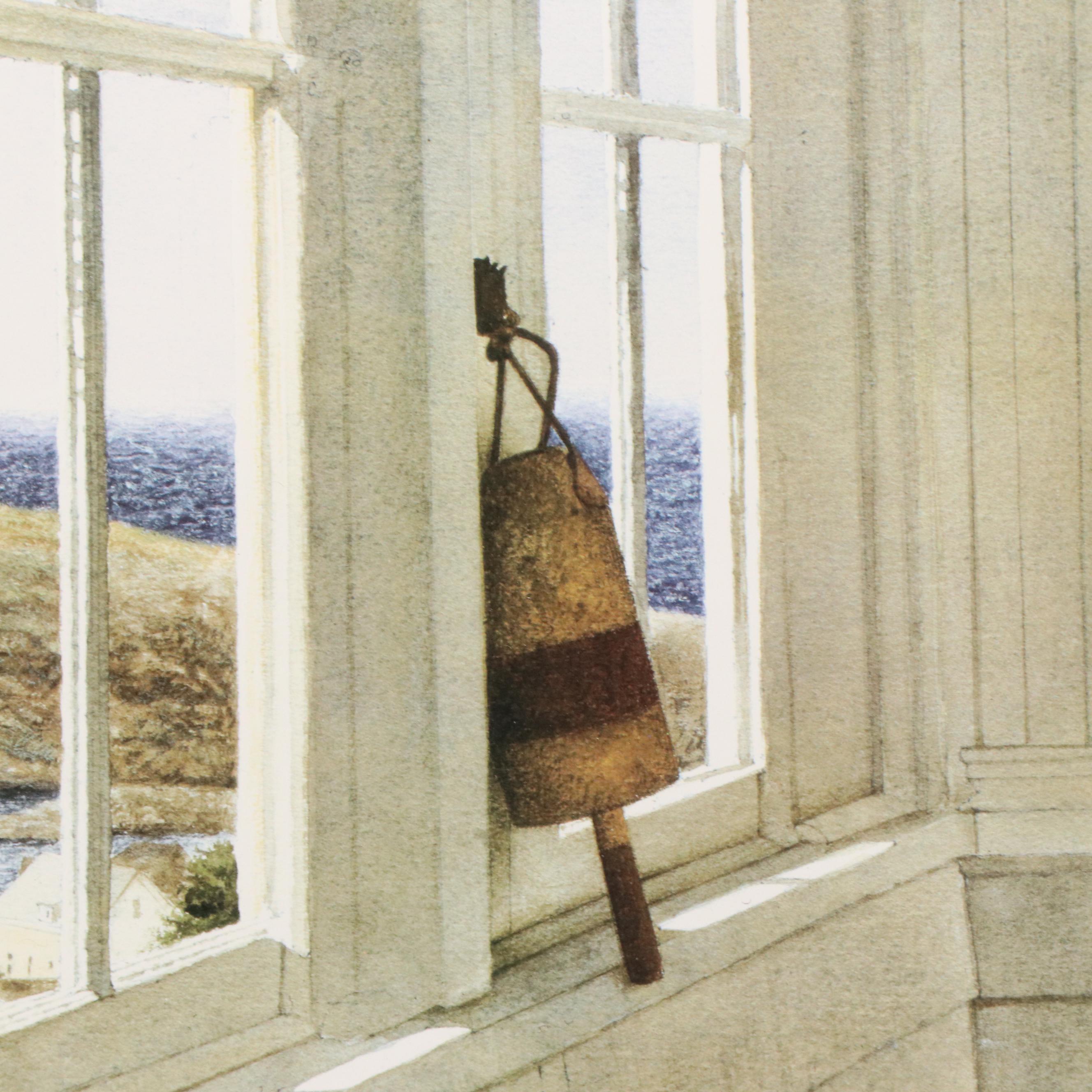 Offset Lithograph After Doug Brega "Lookout from Monhegan Light"