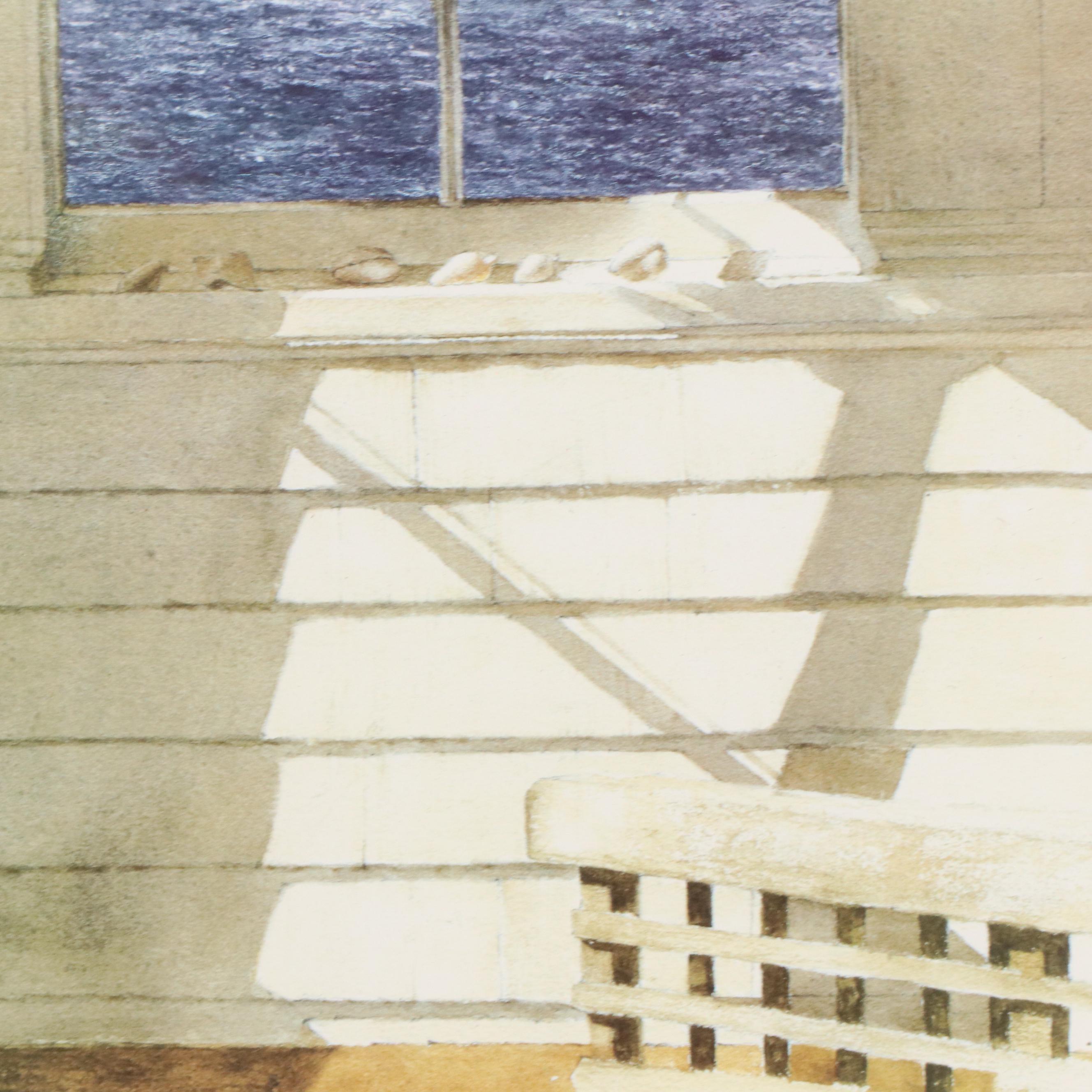 Offset Lithograph After Doug Brega "Lookout from Monhegan Light"